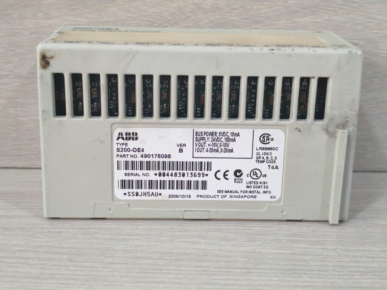 ABB S200-OE4 & S200-TB3 ABB S200-OE4 VER B & ALFA LAVAL S200-TB3 VER A ANALOG OUTPUT 4 CHANNEL 7