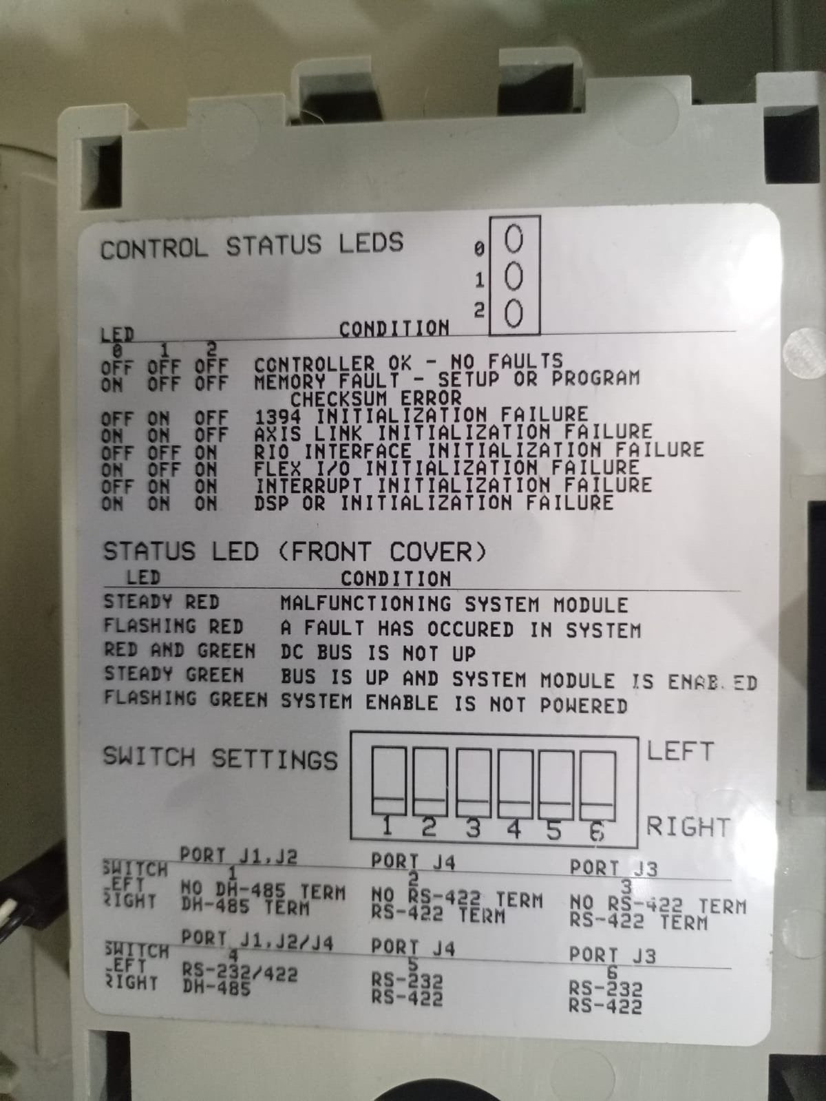 Allen-Bradley 1394 ALLEN BRADLEY BULLETIN 1394 5KW SYSTEM MODULE IMC-S SER.C F/W VER.V3.9A 3