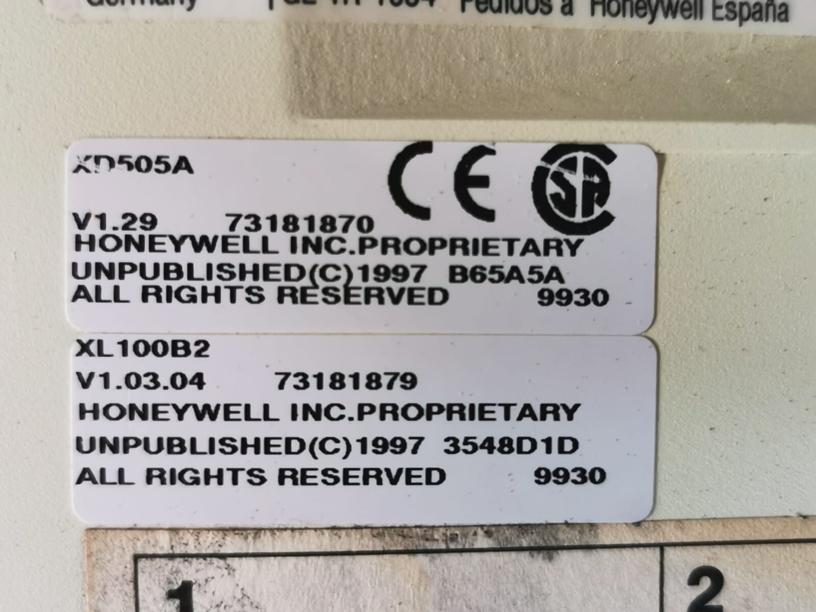 Honeywell XL-100 Honeywell XL 100 B2, XD505 A, Excel 100 B2 Module Controller 7