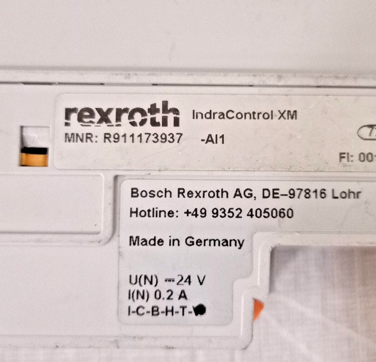 Rexroth R911173937 REXROTH R911173937 -AI1 INDRACONTROL XM 2