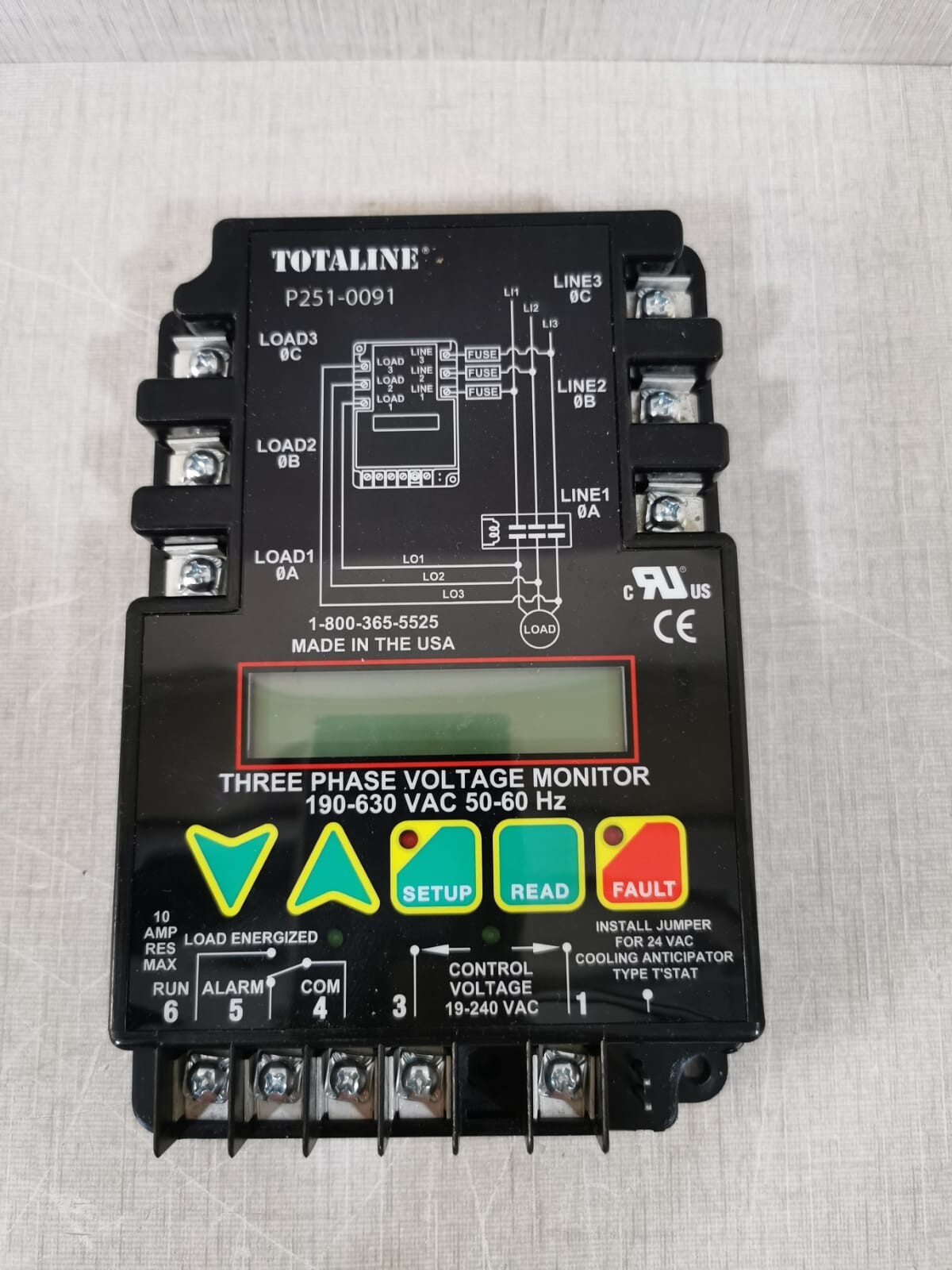 Totaline P251-009 Totaline P251-0091 Three Phase Line Monitor 190-630VAC 3