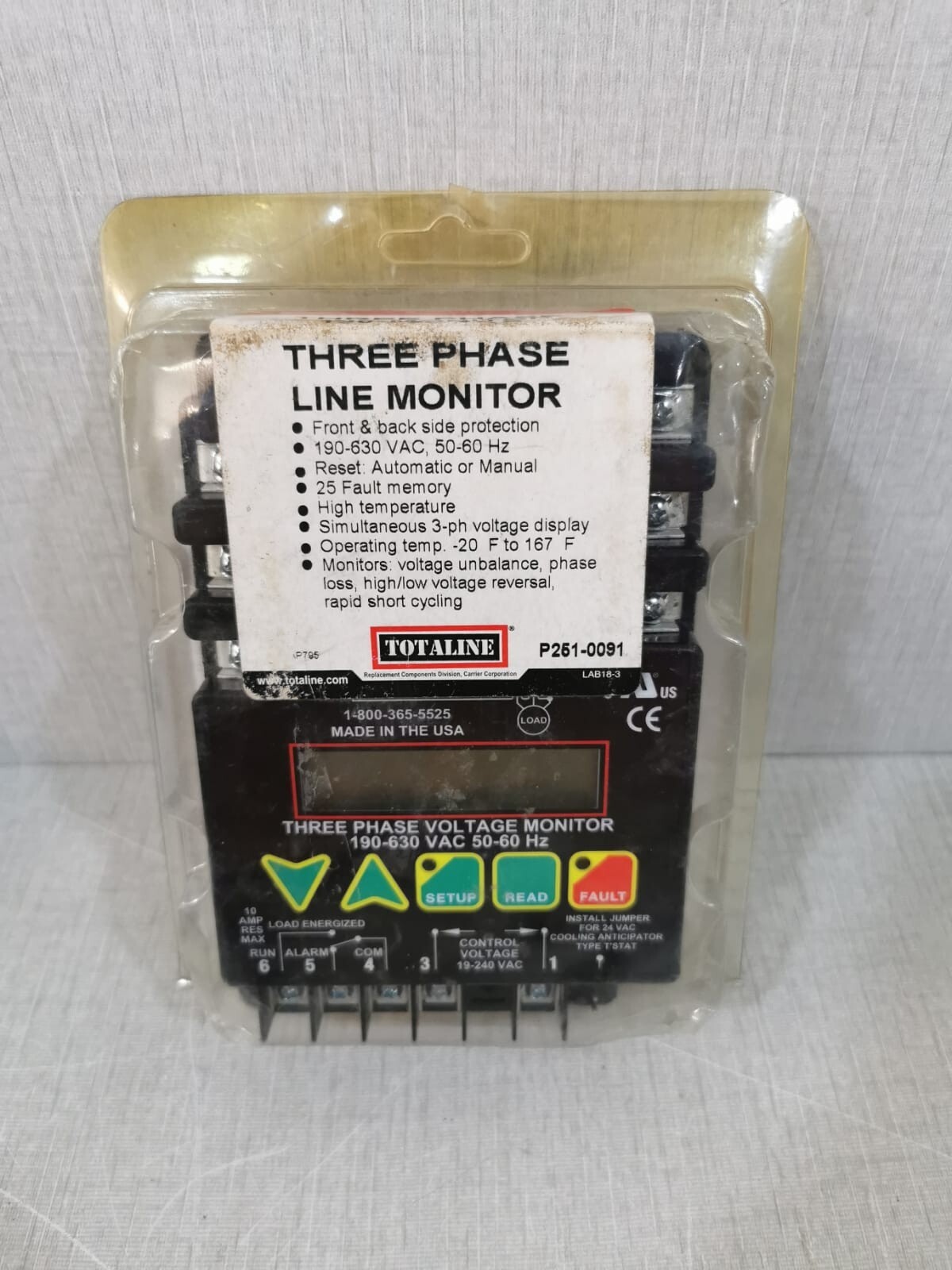 Totaline P251-009 Totaline P251-0091 Three Phase Line Monitor 190-630VAC 4