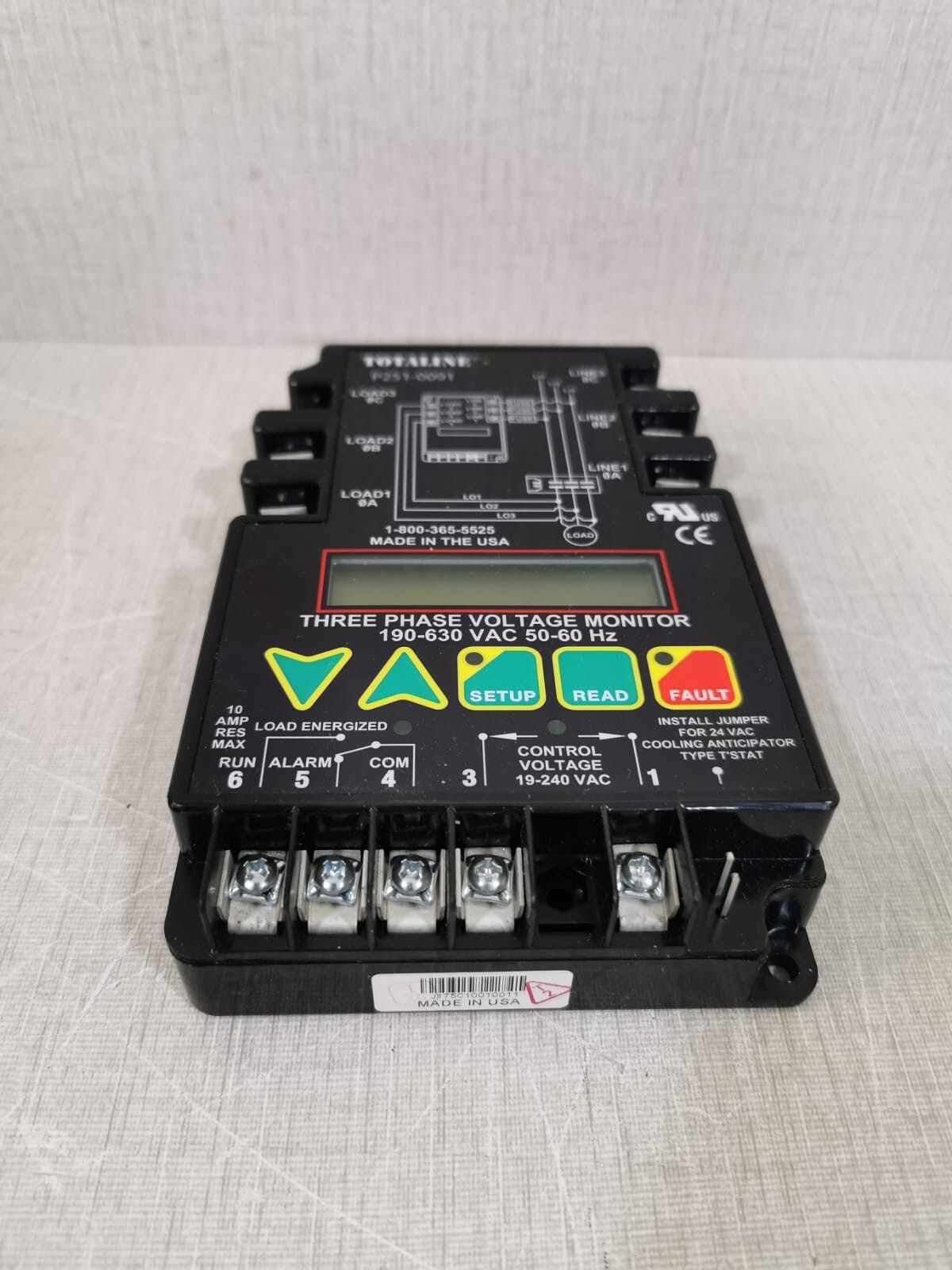 Totaline P251-009 Totaline P251-0091 Three Phase Line Monitor 190-630VAC 5