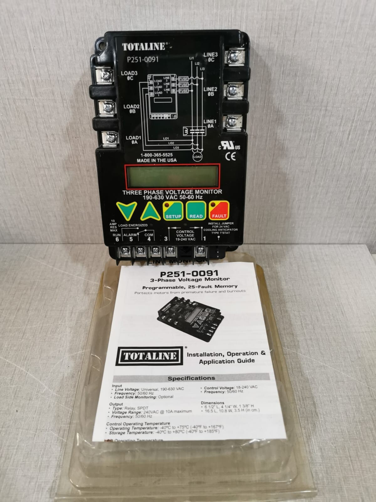 Totaline P251-0091 Three Phase Line Monitor 190-630VAC