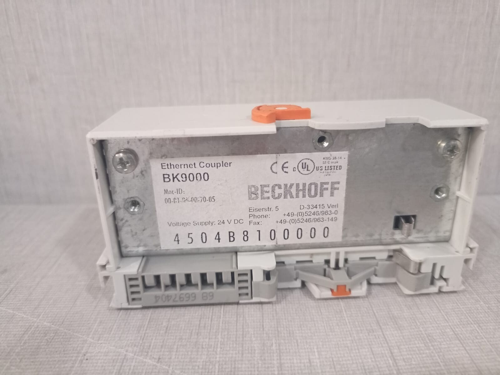 Beckhoff BK9000 BECKHOFF BK9000 DIGITAL Ethernet Coupler Module Supply PLC 24VDC 4