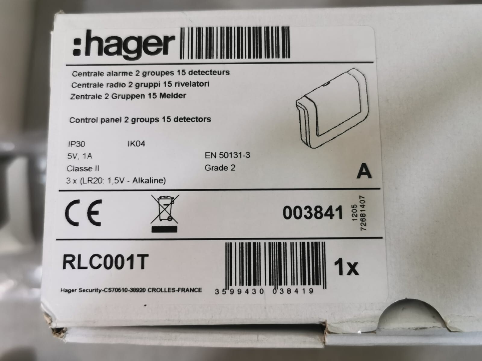 Hager RLC001T Hager RLC001T Kit Central Radio Hager Logisty Alma Series 2