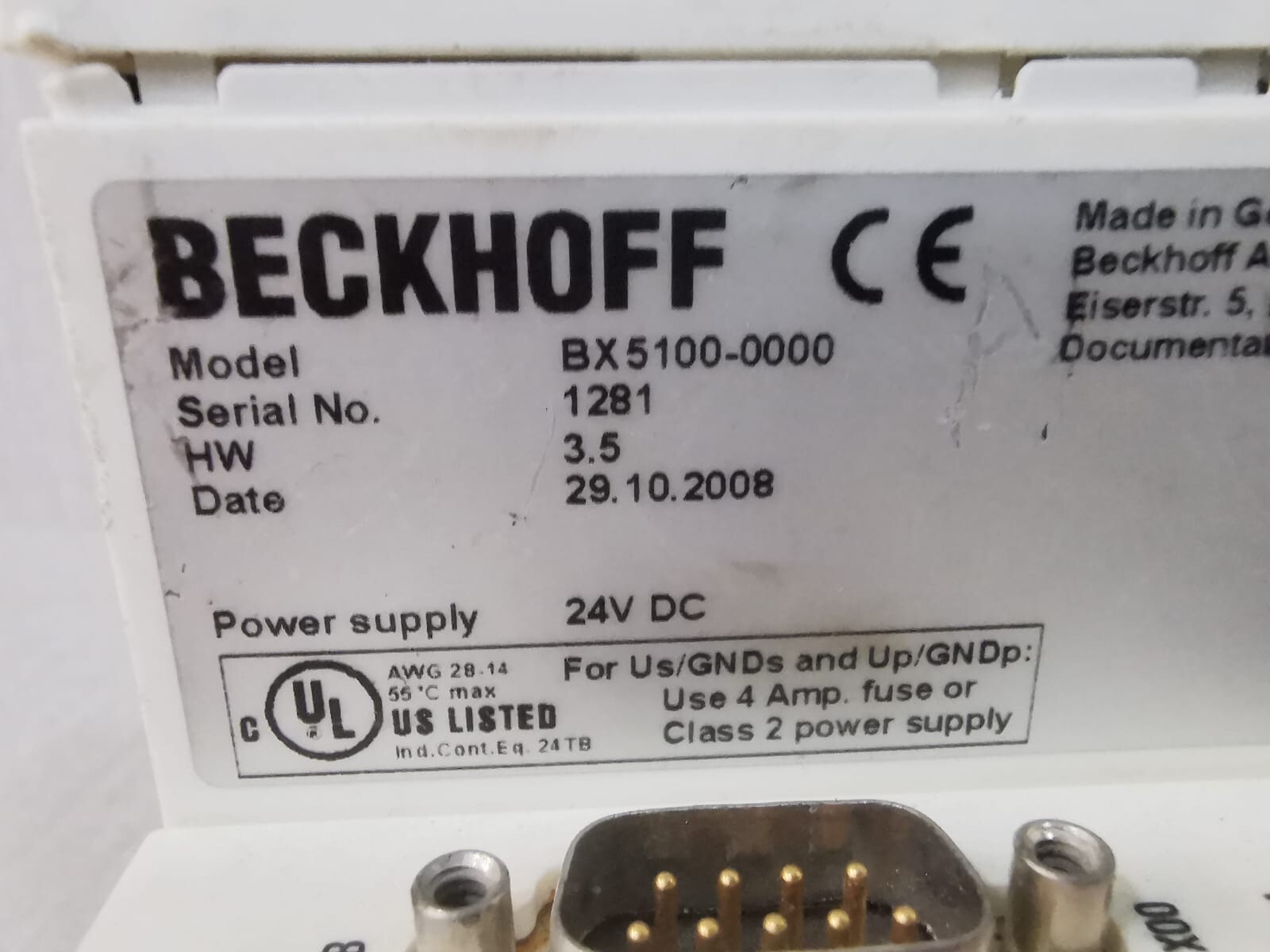 BECKHOFF BX5100-0000 BECKHOFF BX5100-0000 CANopen Need change Screen 2