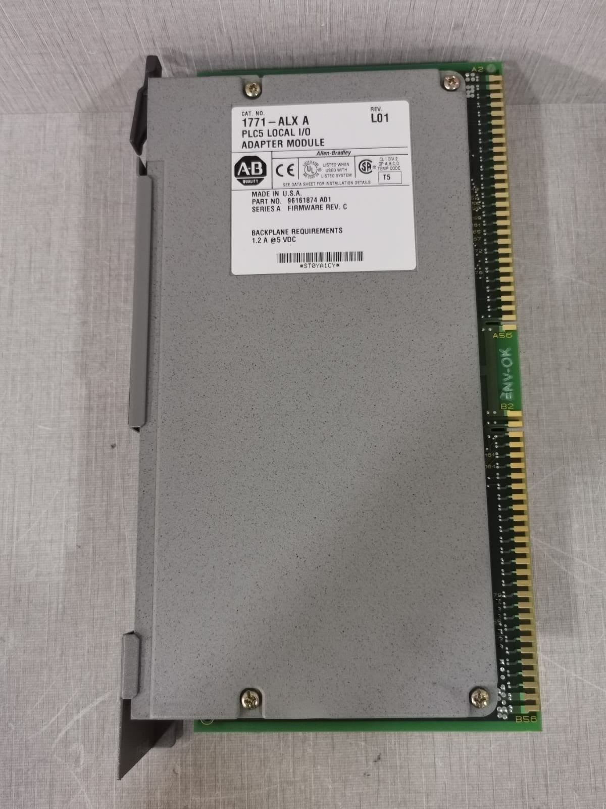 Allen-Bradley 1771-ALX Allen Bradley 1771-ALX PLC5 Local I/O Adapter Module Ser A Rev. L01 3