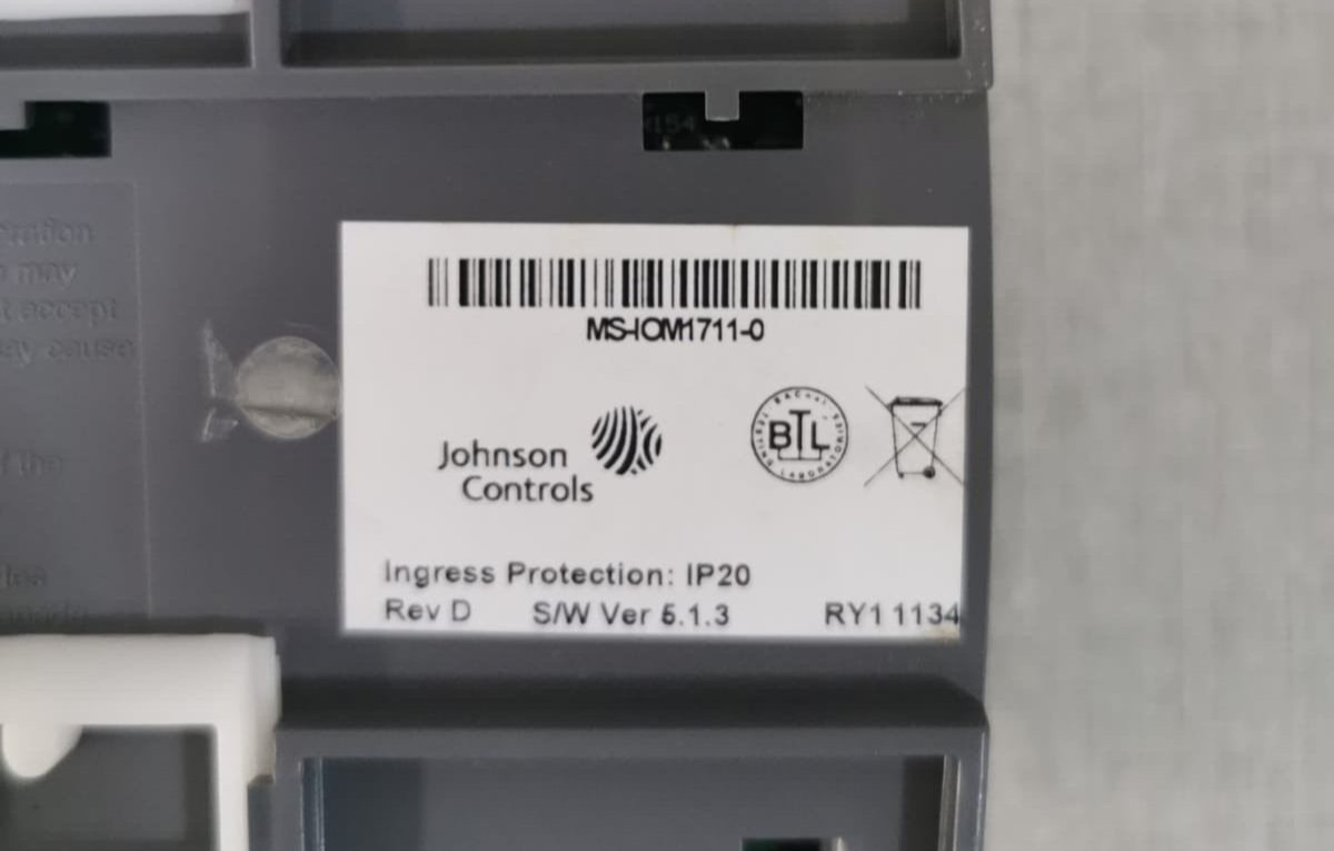 Johnson Controls MS-IOM1711-0 REV D Ver 5.1.3 JOHNSON CONTROLS METASYS IOM1711 MODULE MS-IOM1711-0 REV D Ver 5.1.3 6