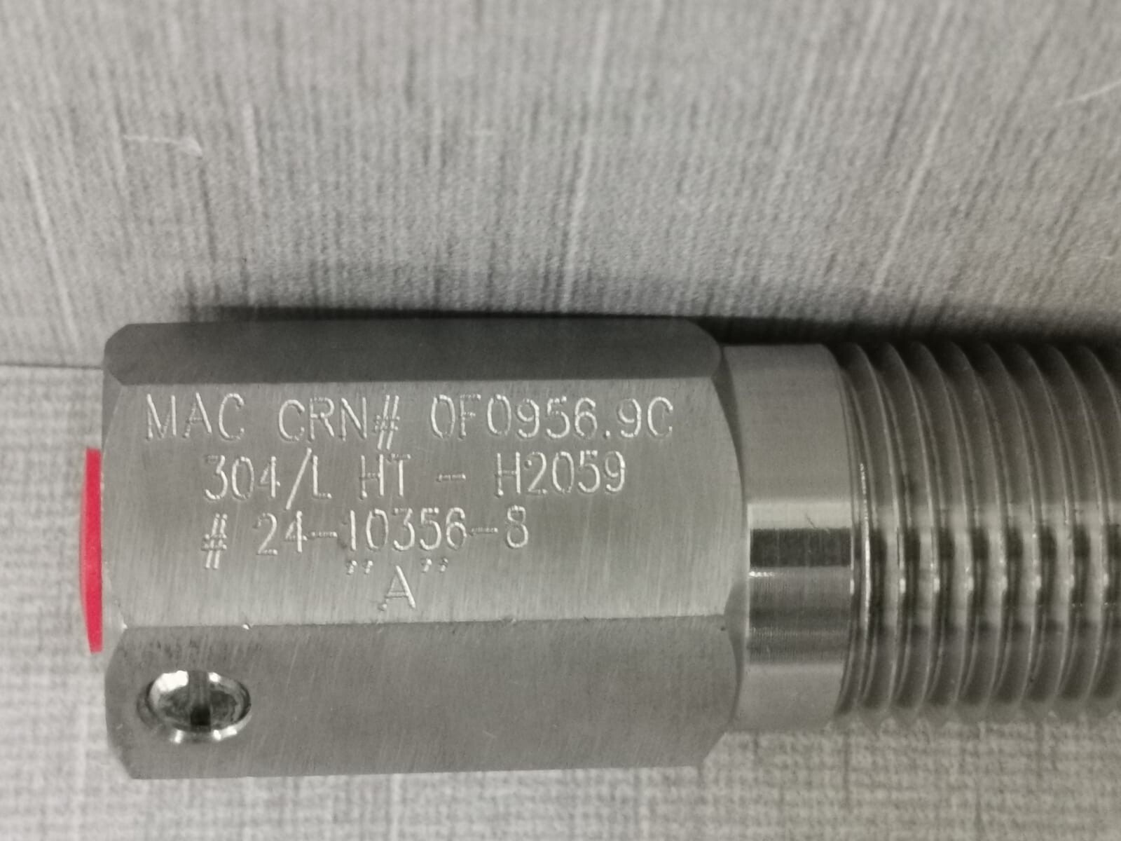 Johnson Controls TE-6300W-102 Johnson Controls TE-6300W-102 J1524 6" Thermowell Assembly Stainless Steel 3