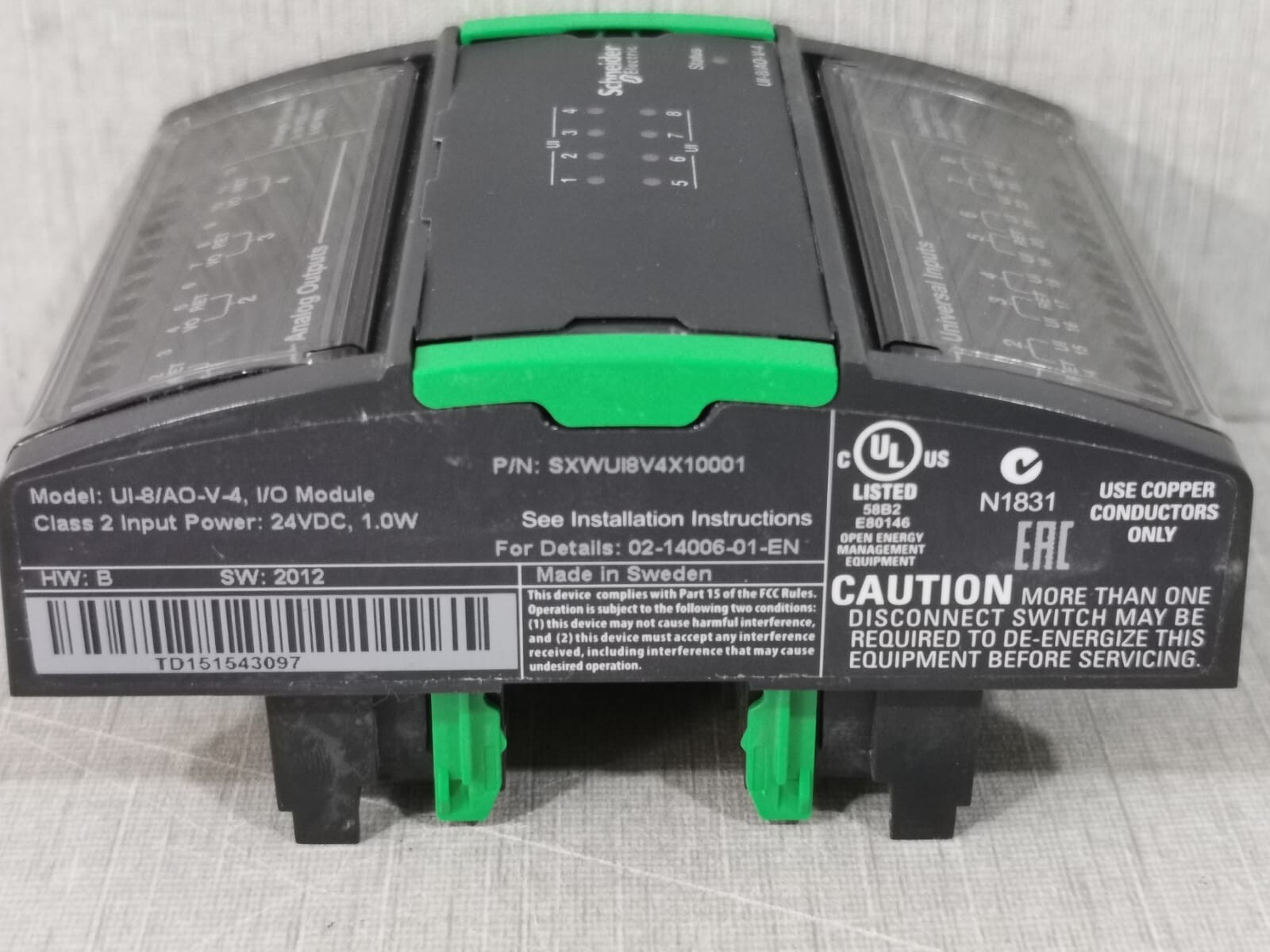 Schneider Electric SXWUI8V4X10001 Schneider Electric UI-8/AO-V-4 SXWUI8V4X10001 I/O Module [OTHERS] 6