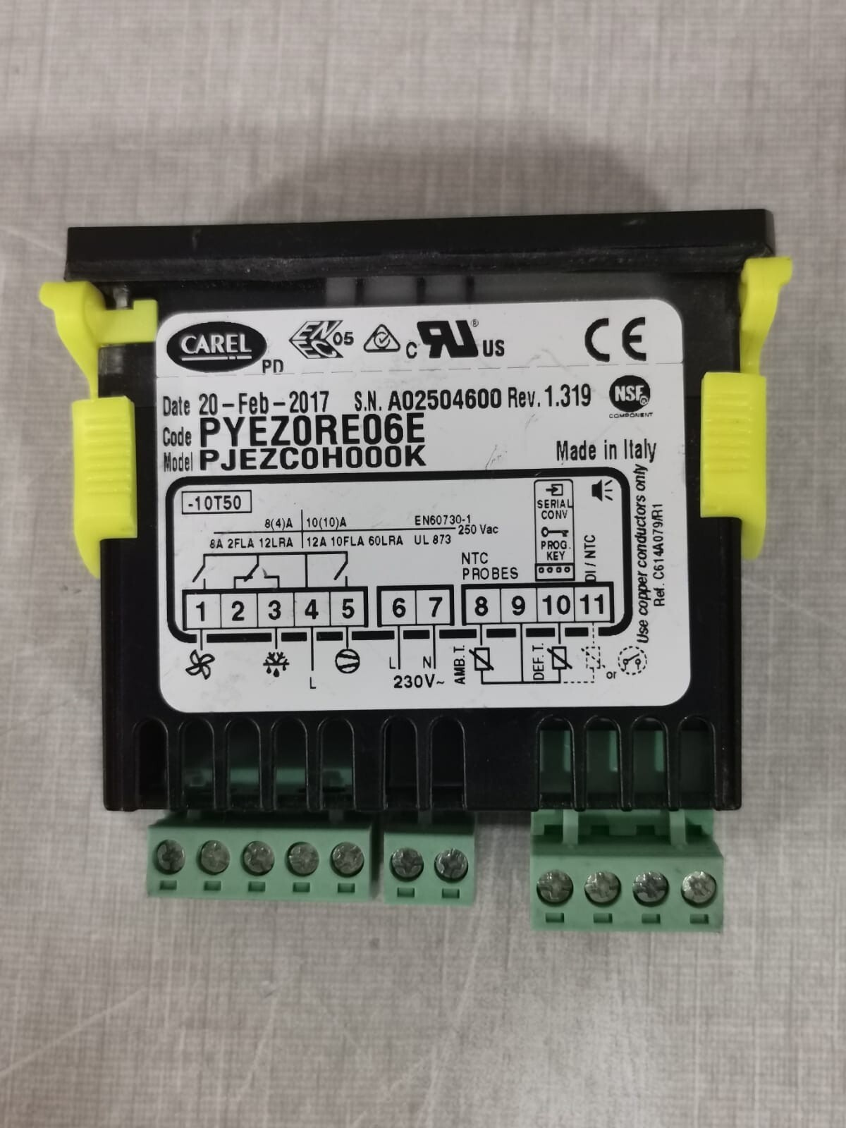 Carel PJEZC0H000K CAREL PJEZC0H000K TempeCAREL PJEZC0H000K Temperature Controller PYEZ0RE06E 4