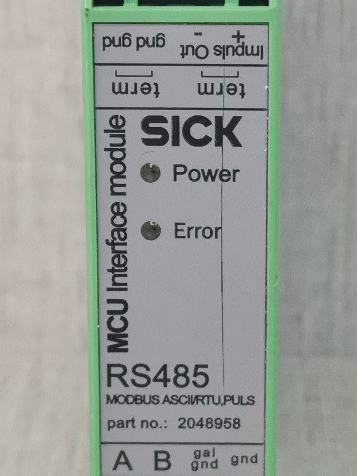 SICK 2048958 SICK MCU INTERFACE MODULE 2048958 T-MOD RS485 MODBUS ASCII/RTU, PULSE 2