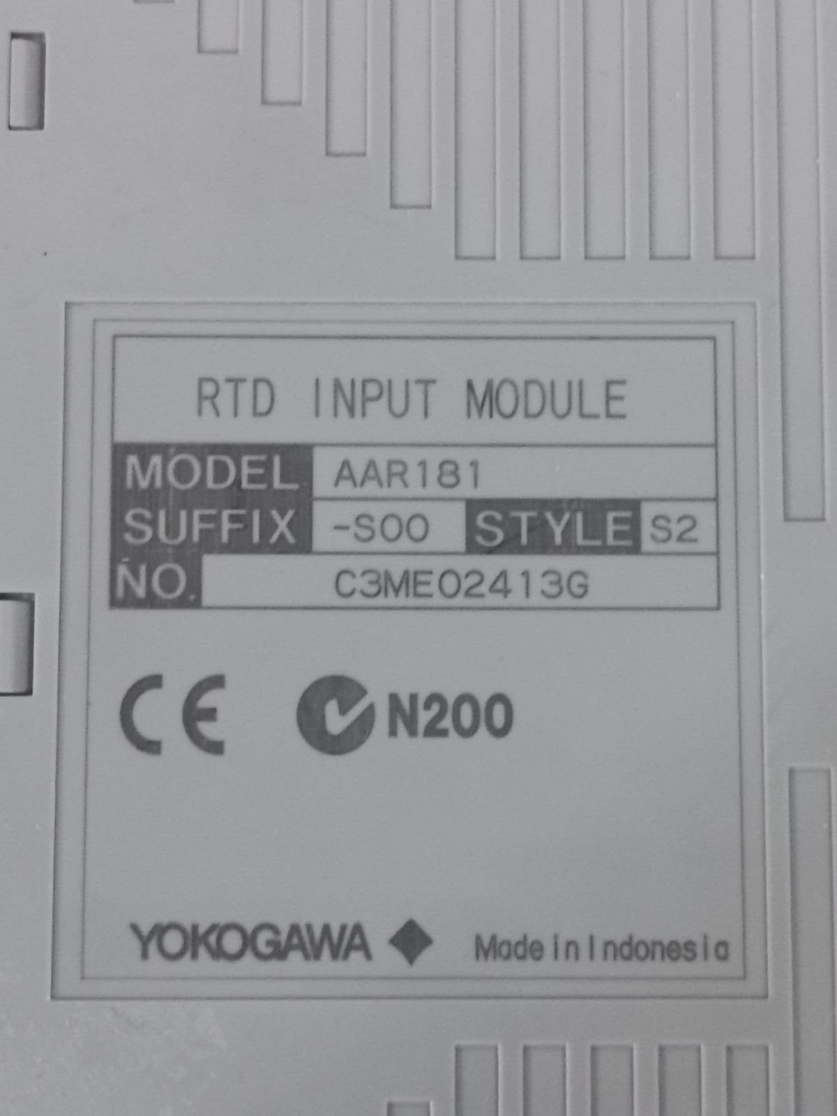 Yokogawa AAR181 Yokogawa AAR181 RTD Input Module AAR181-S00 S2 2