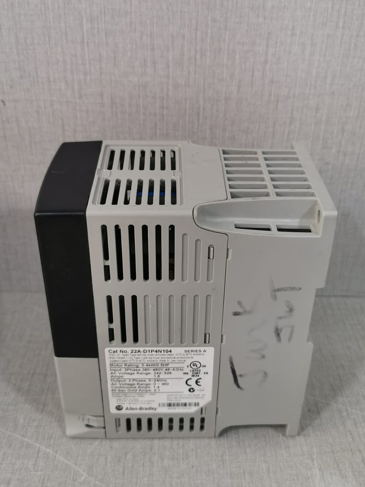 Rockwell Automation 22A-D1P4N104 Allen Bradley 22A-D1P4N104 POWERFLEX 4 Ser A Drive 5