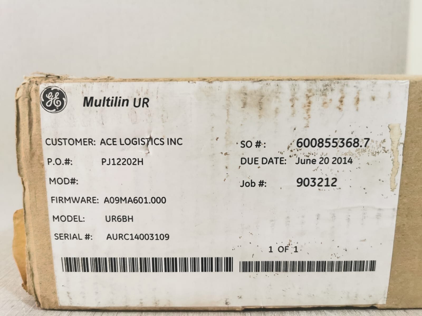 GE UR6BH GE Multilin UR6BH Digital I/O Card 2