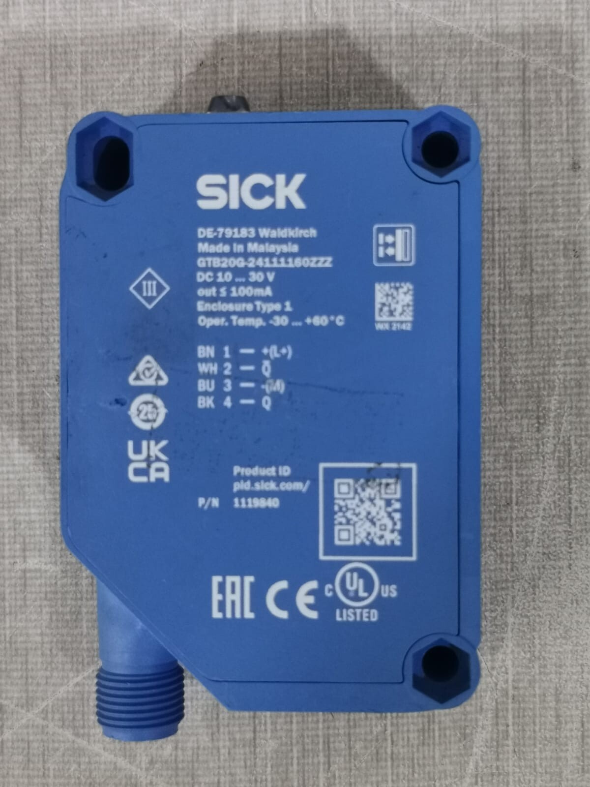 SICK DE-79183 SICK DE-79183 GTB20G-24111160ZZZ DC 10...30 V 5