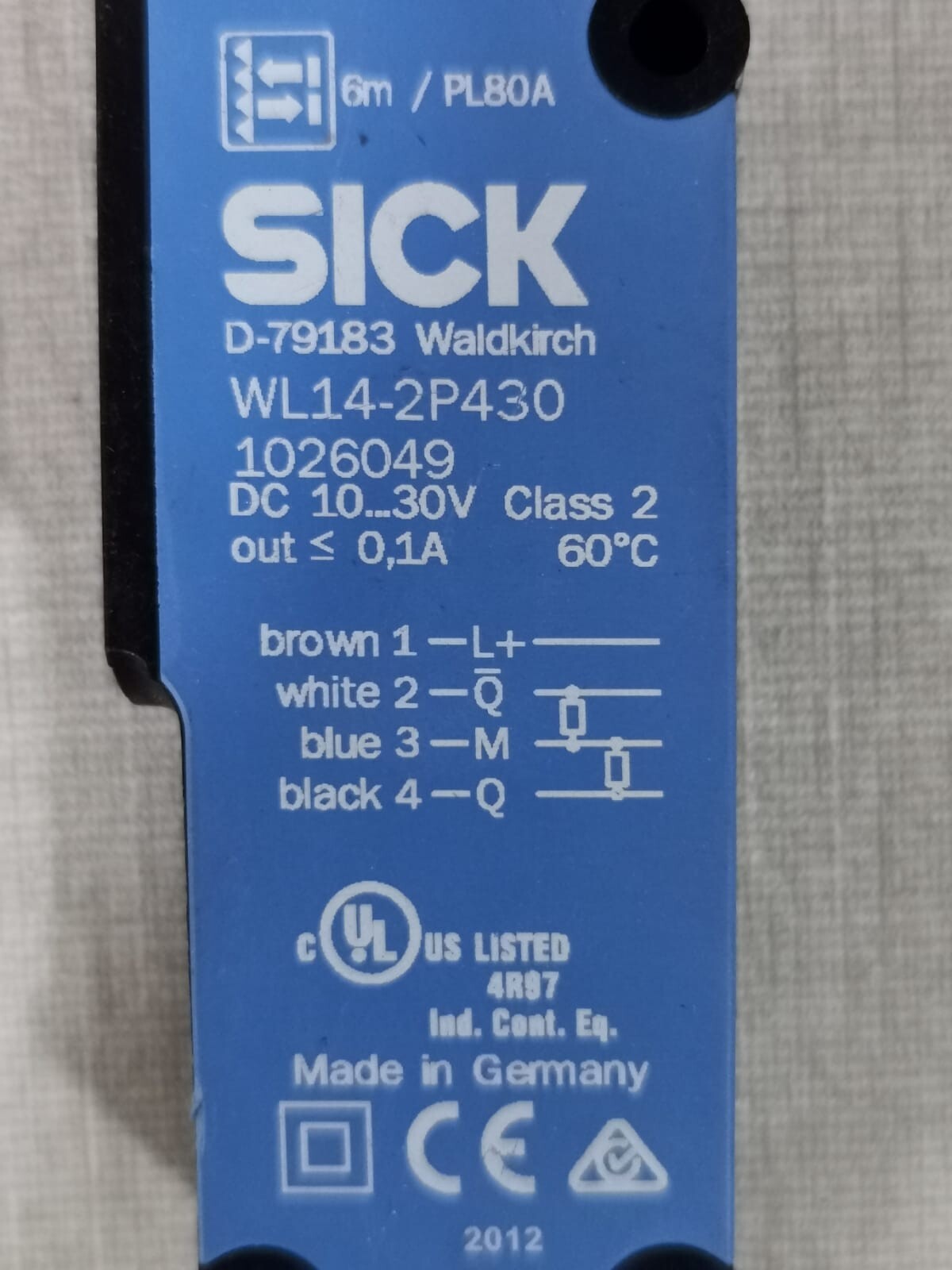 SICK WL14-2P430 Sick WL14-2P430 Photoelectric Retro-Reflective Sensor 2