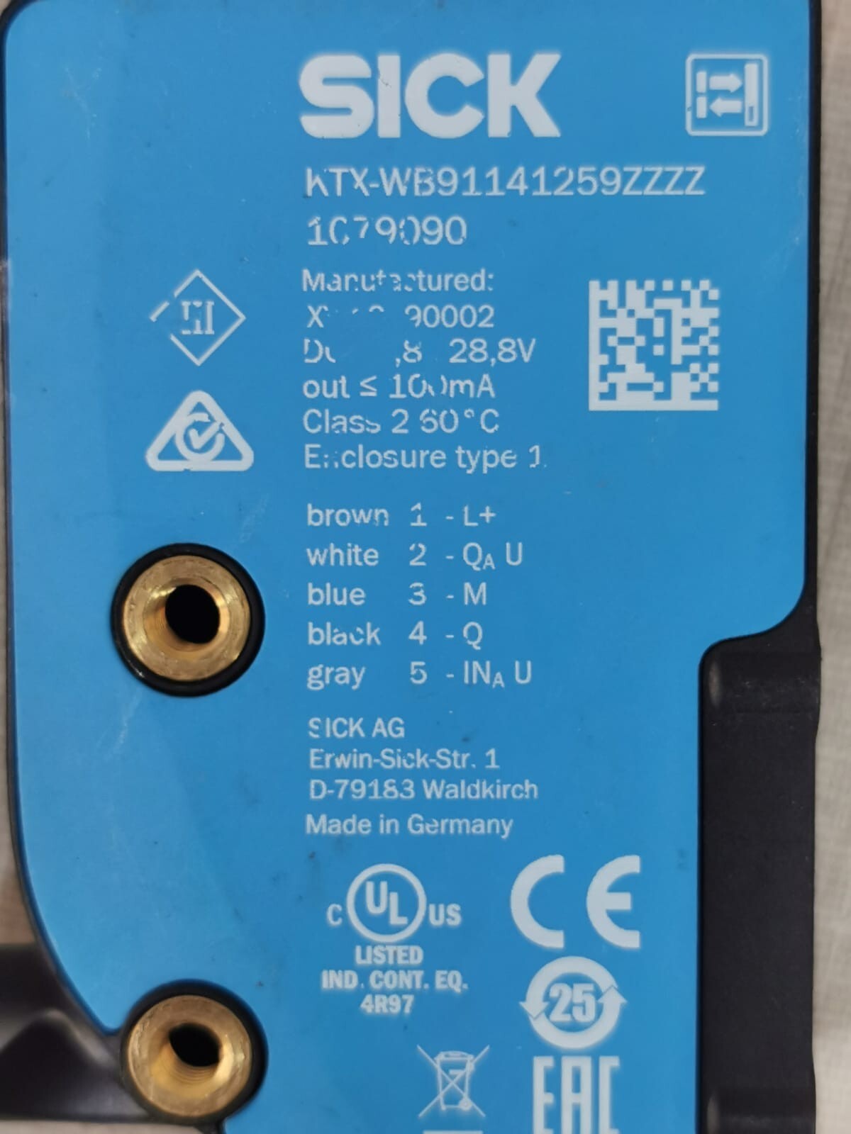 SICK WB91141259ZZZZ SICK KTX-WB91141259ZZZZ Contrast Sensors 1079090 2