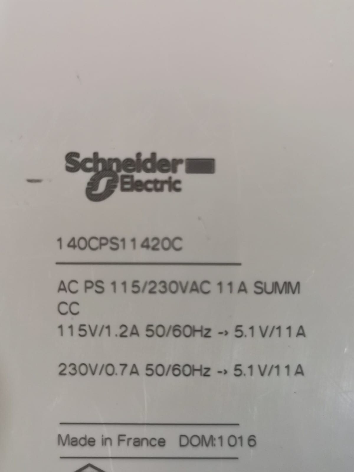 Schneider Electric CPS-114-20 Schneider Electric Modicon 140 CPS 114 20 140CPS11 420C 2