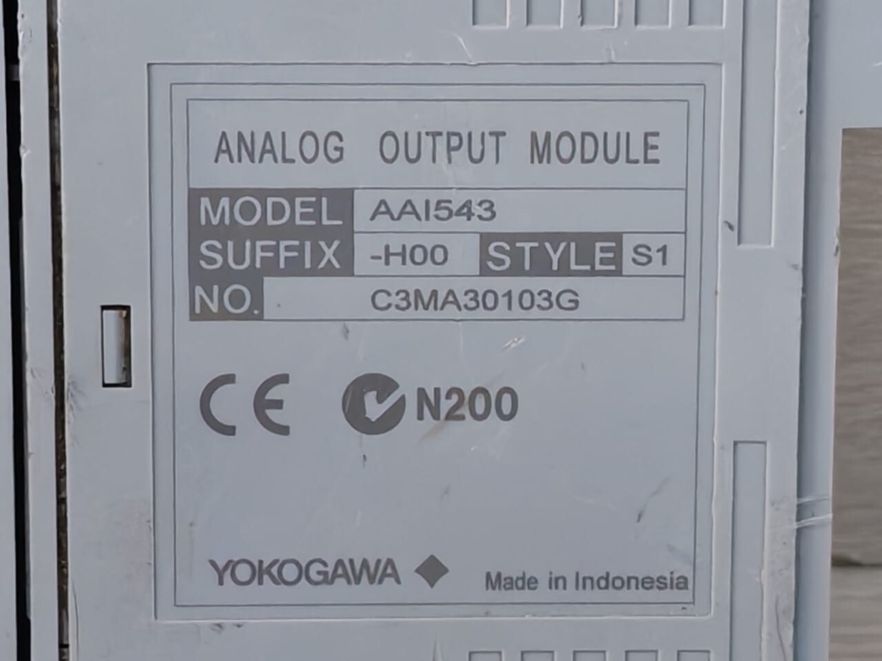 Yokogawa AA1543-H00 Yokogawa AA1543-H00 S1 Analog Output Module With ATA4S-10 S2 Module 4