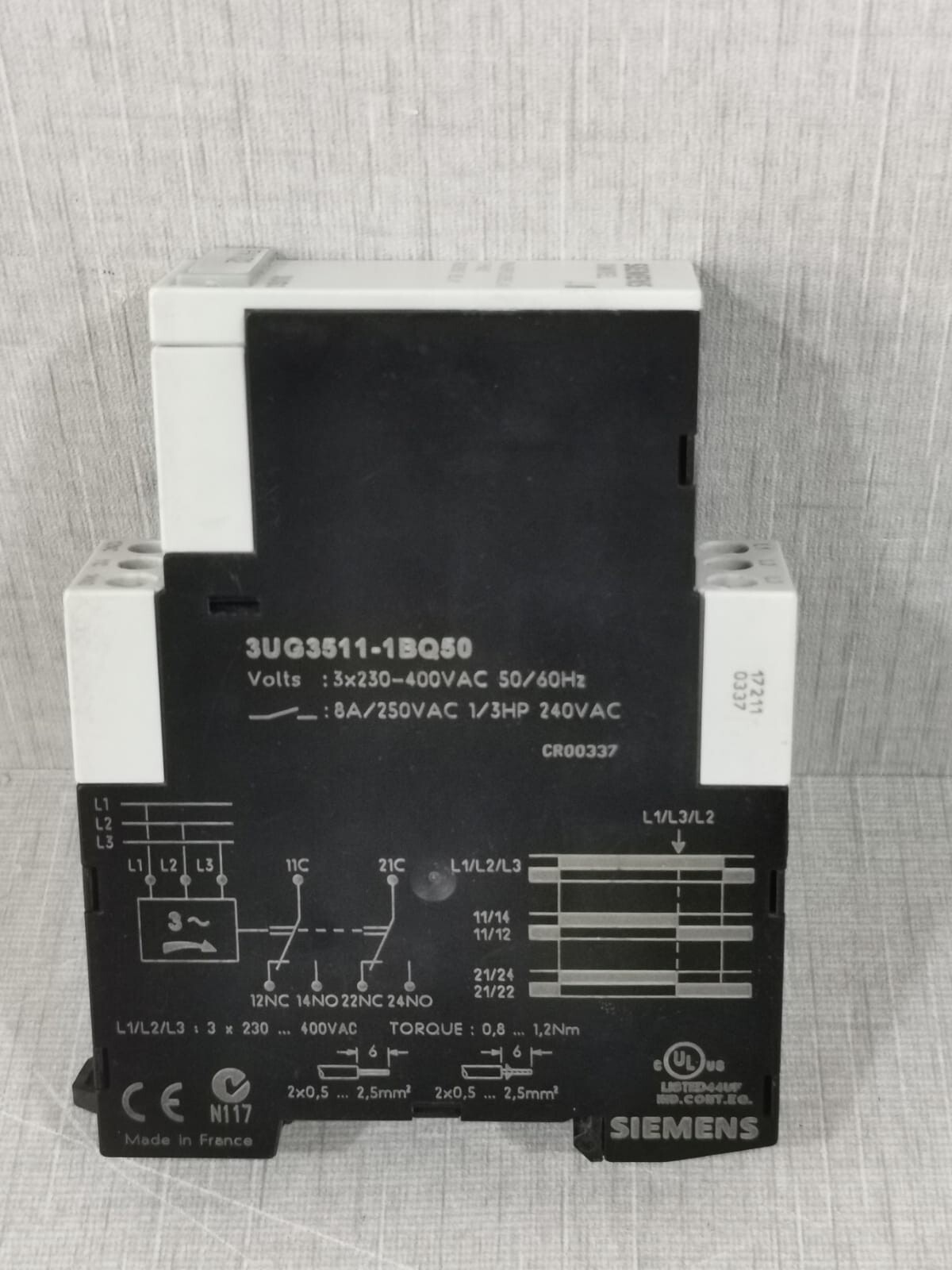 Siemens 3UG3511-1BQ50 Siemens 3UG3511-1BQ50 3-Phase Sequence Relay 2