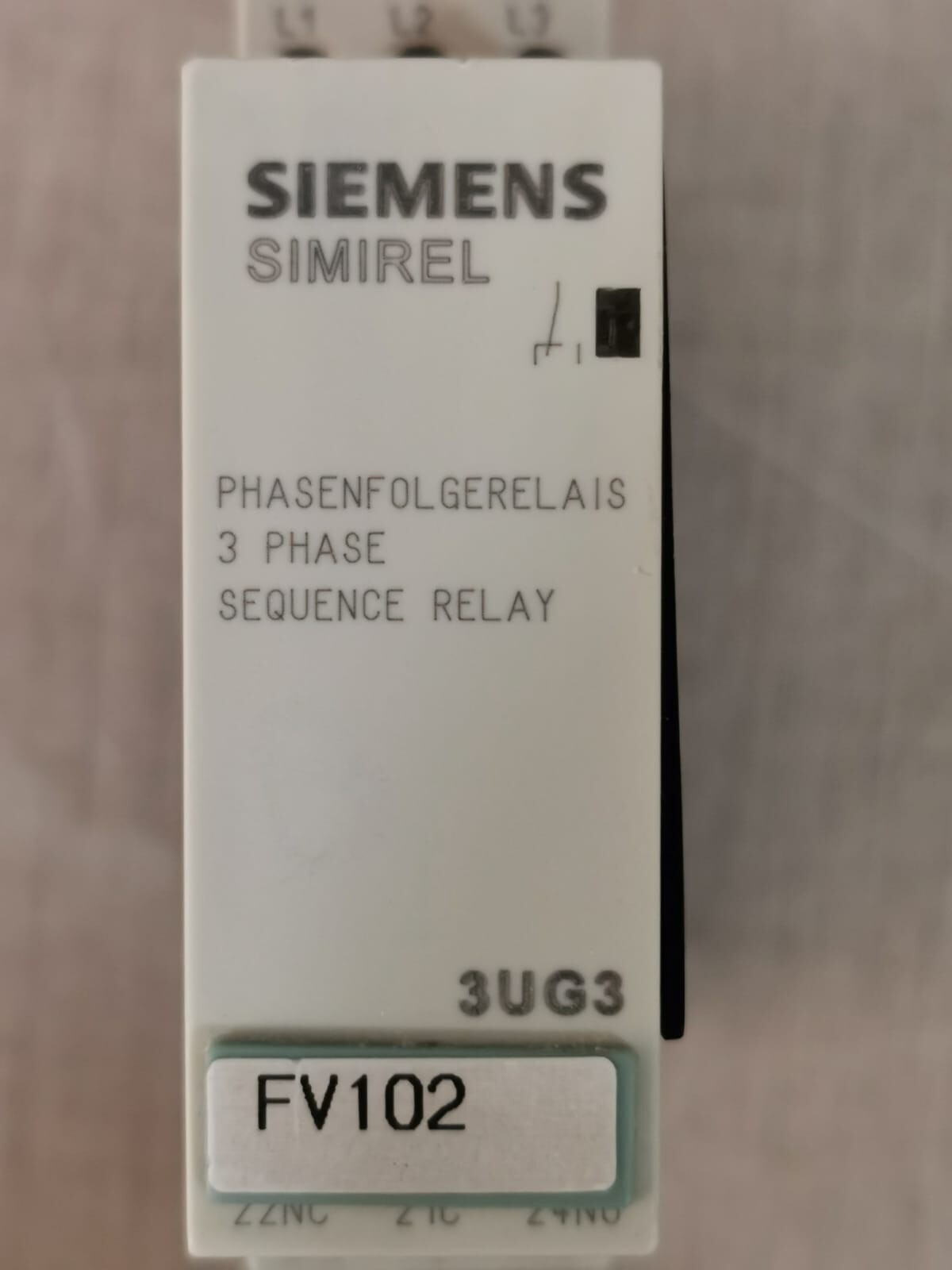 Siemens 3UG3511-1BQ50 Siemens 3UG3511-1BQ50 3-Phase Sequence Relay 3