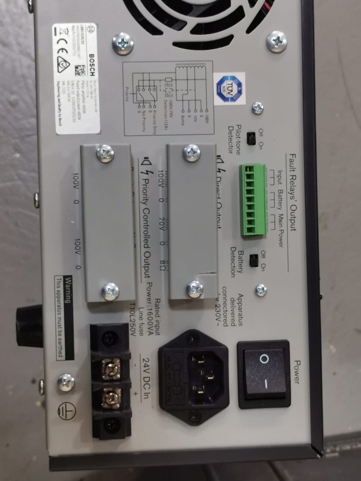 Bosch LBB1938/20 BOSCH LBB1938/20 / F01U025755 Plena Amplifier 480W 9