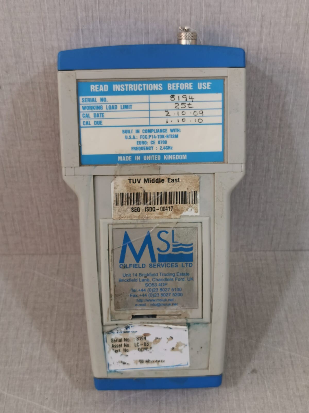 Safe-T-Weigh LC-03 Safe-T-Weigh Portable Load Indicator LC-03 6