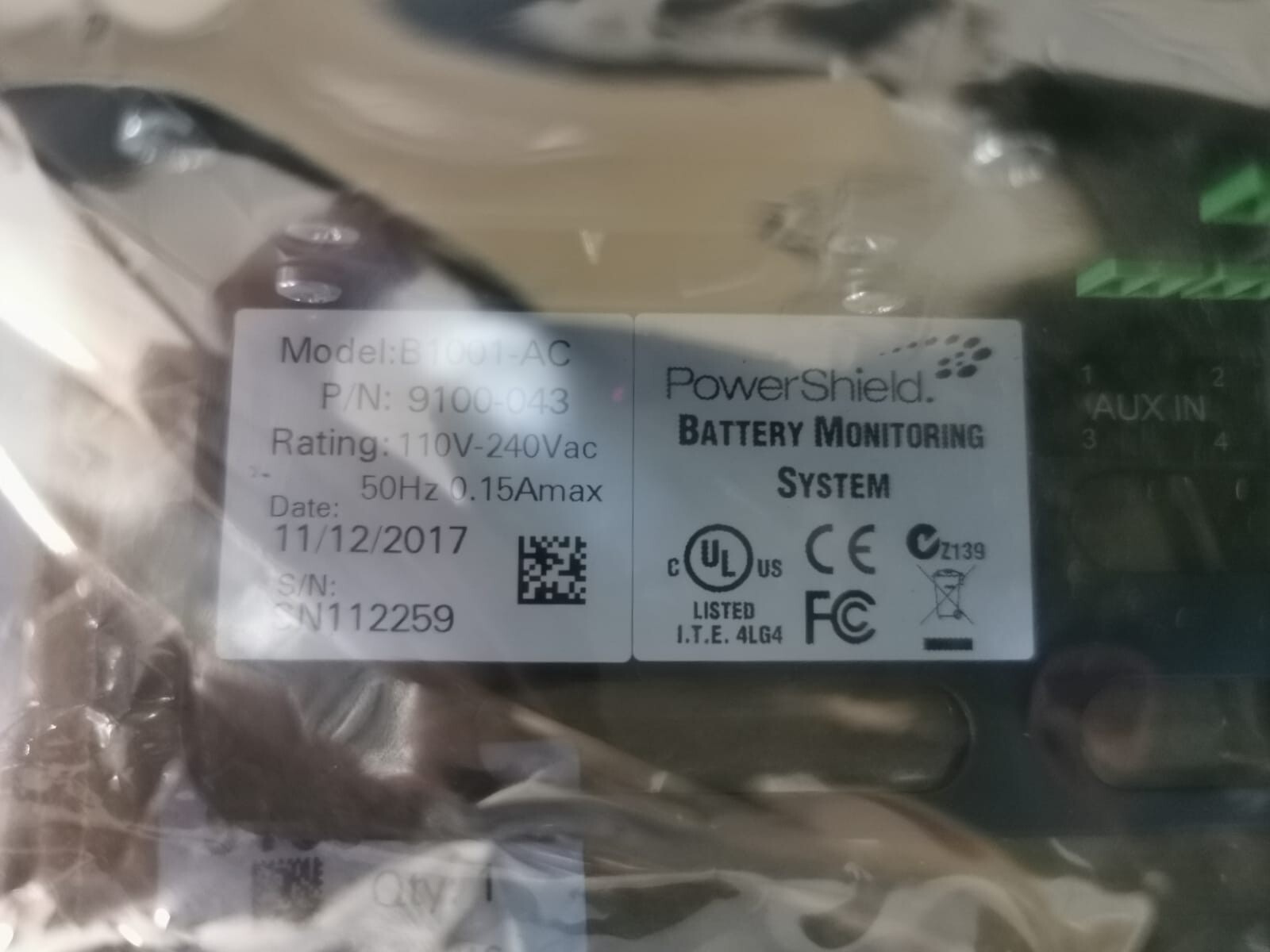 PowerShield B1001-AC POWERSHIELD SENTINEL B1001-AC 9100-043 110V-240VAC 6