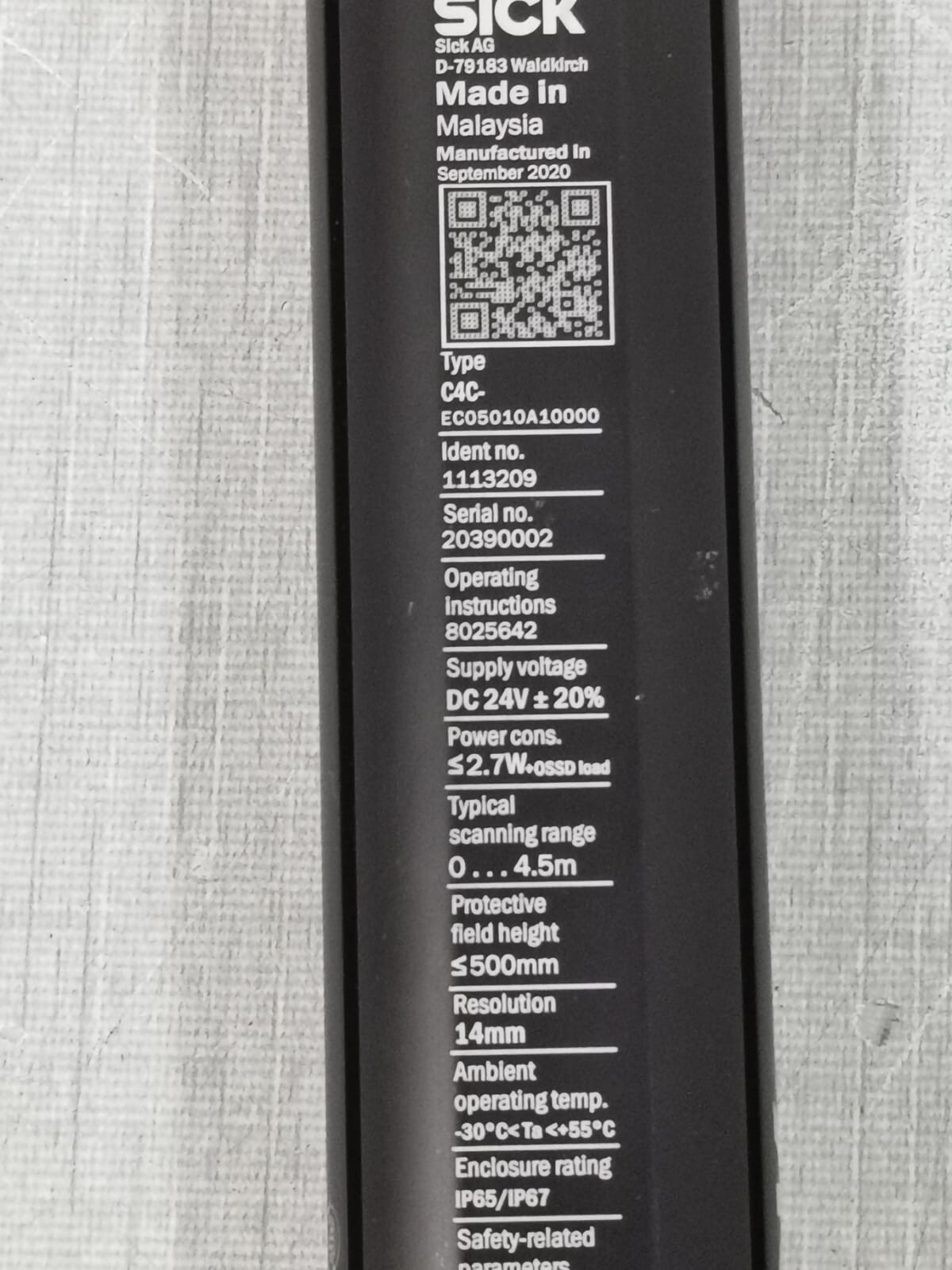 SICK C4C-EC05010A10000 Sick C4-RD C4C-EC05010A10000 Safety Light Curtains 1113209 DC 24V 3