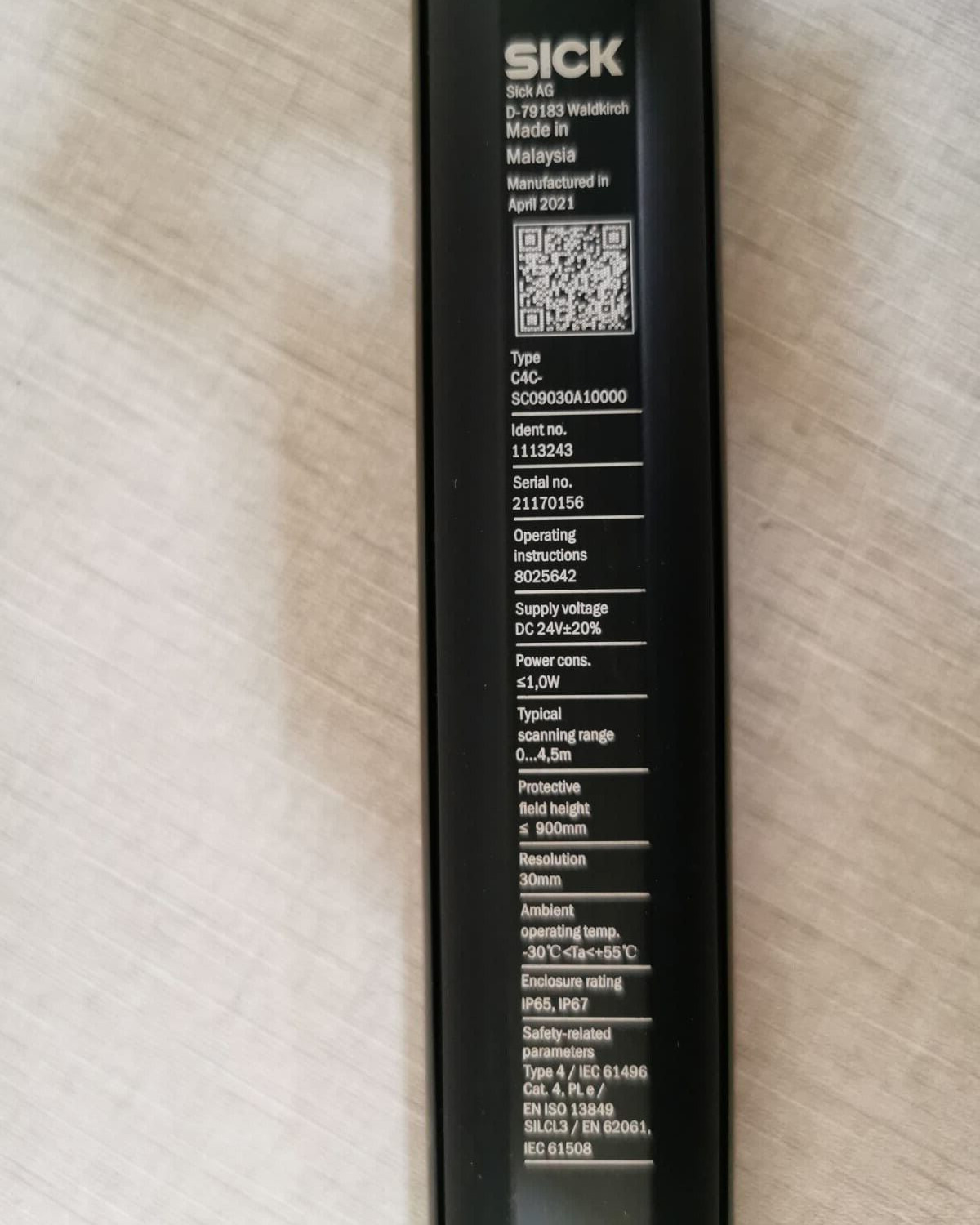 SICK C4-RD SICK C4-RD C4C-SC09030A10000 Safety Light Curtain 1113243 - WITHOUT COVER 7
