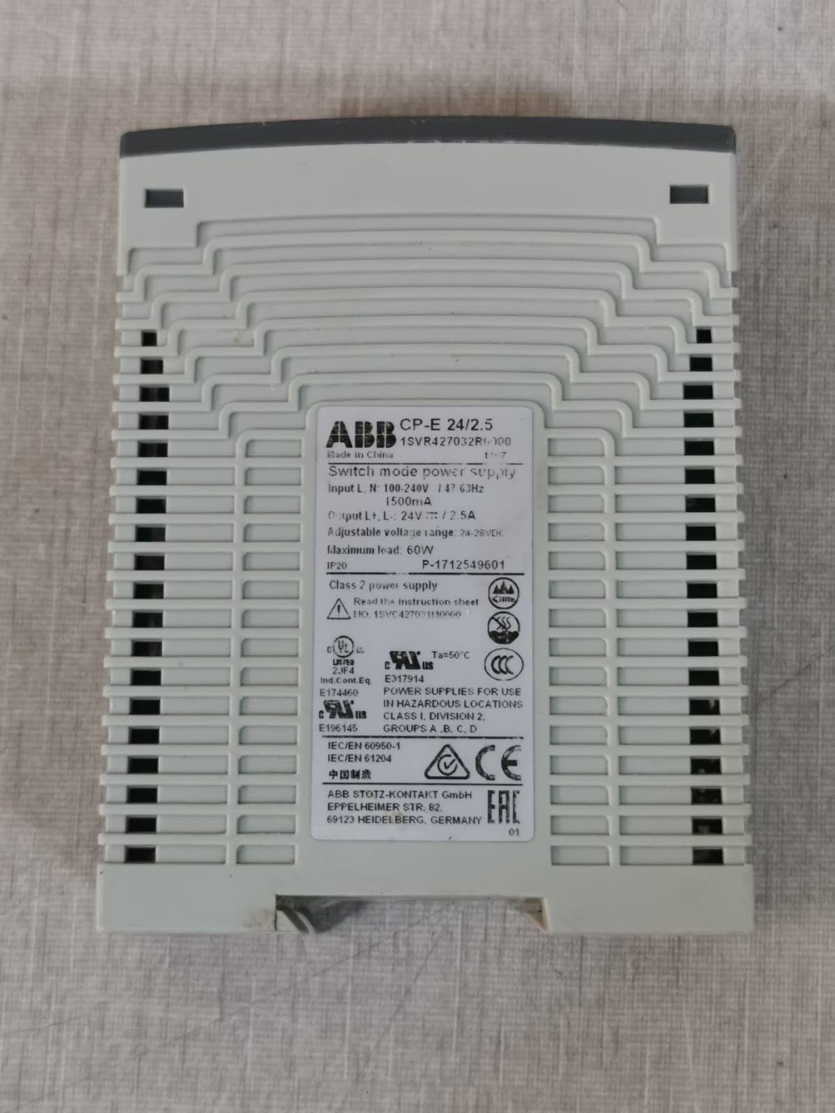 ABB CP-E 24/2.5 ABB CP-E 24/2.5 Switch Mode Power Supply 1SVR427032R0000 4