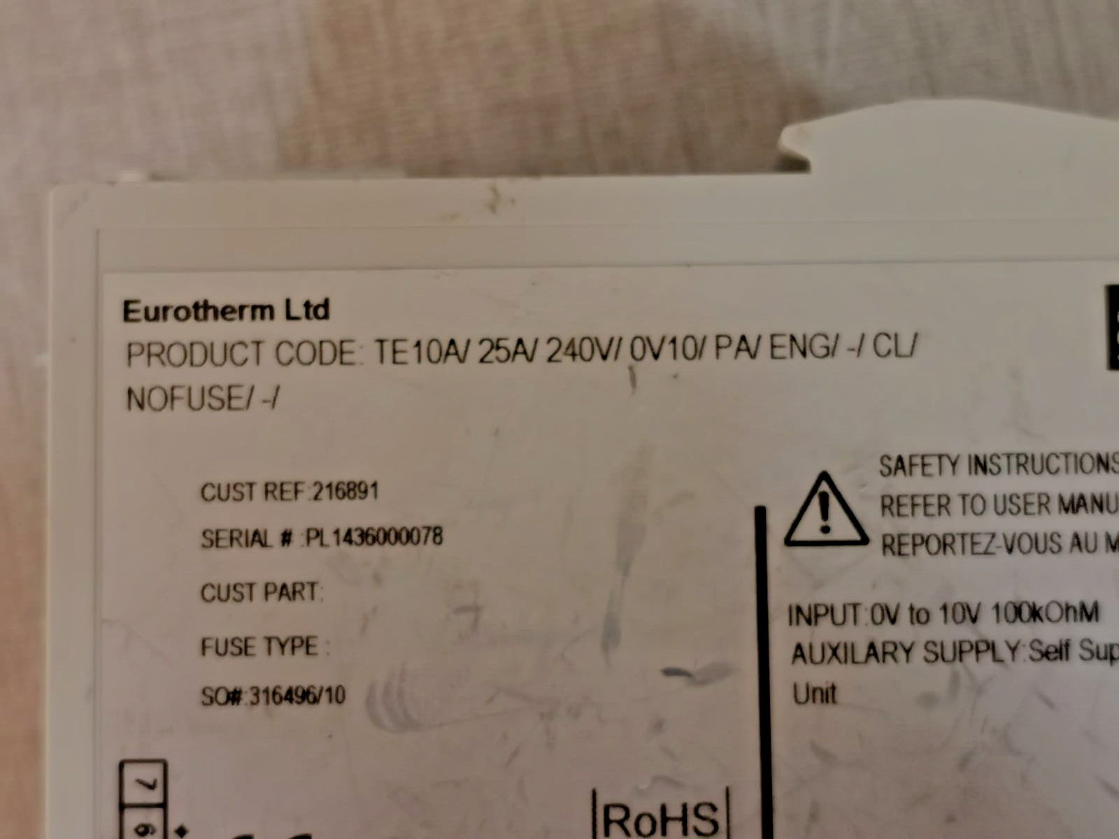 Eurotherm TE10A Eurotherm TE10A 25A 24V Compact Power Controller 2