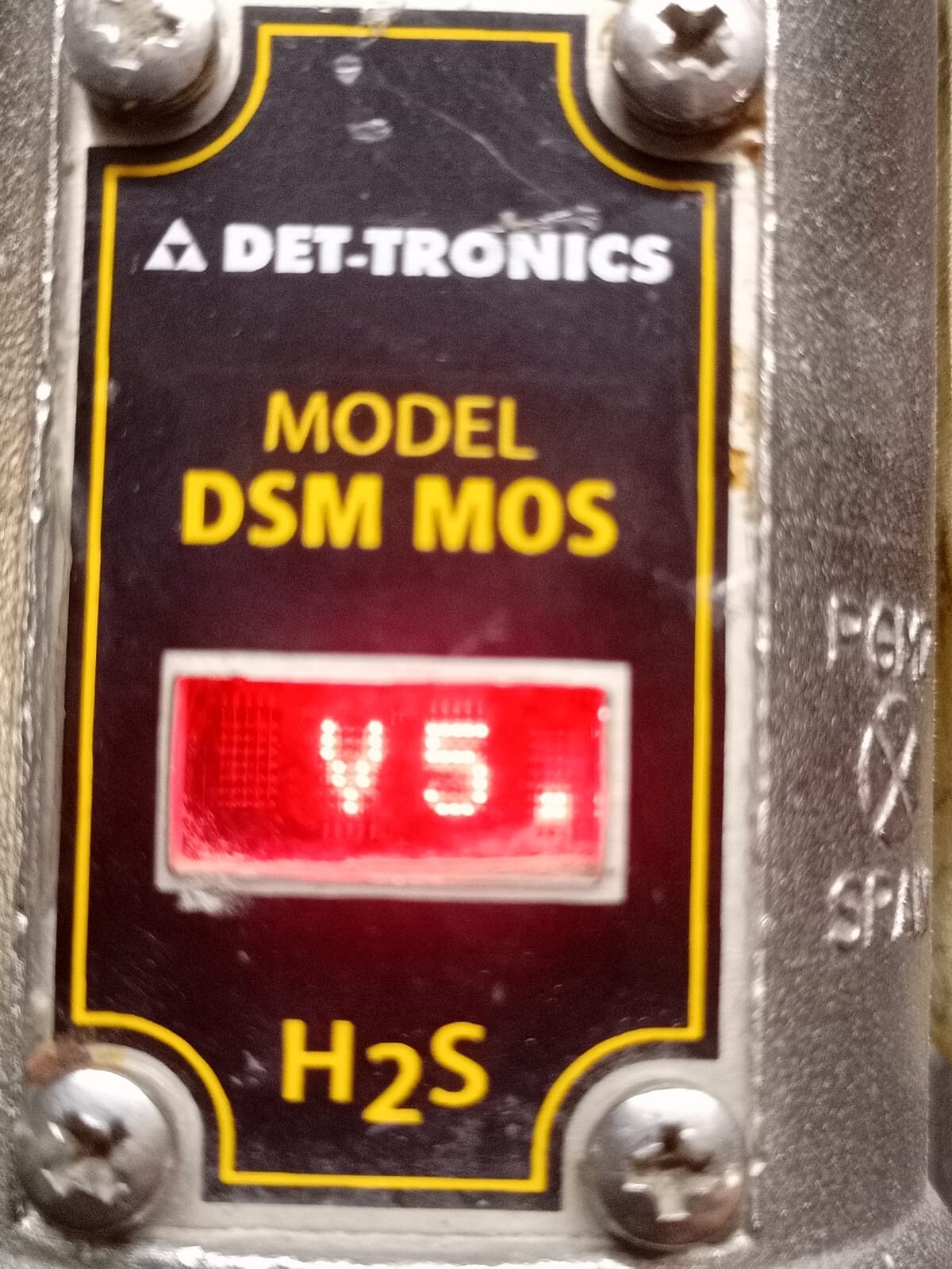 DET-TRONICS DSM MOS DET-TRONICS DSM MOS H2S DETECTOR 3