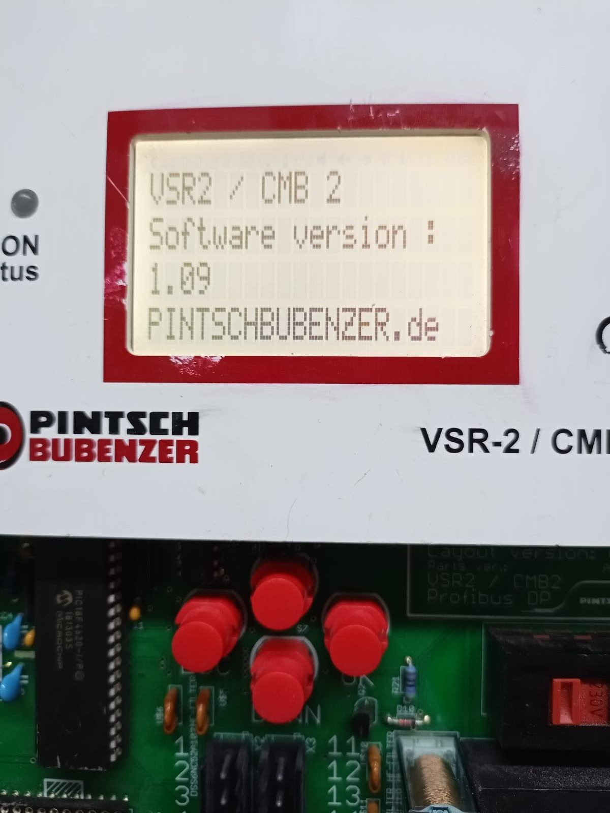 Pintsch Bubenzer VSR2-SB/CMB2 Pintsch Bubenzer VSR2-SB/CMB2 Measurement Monitoring System Ver 023 Panel Board 5