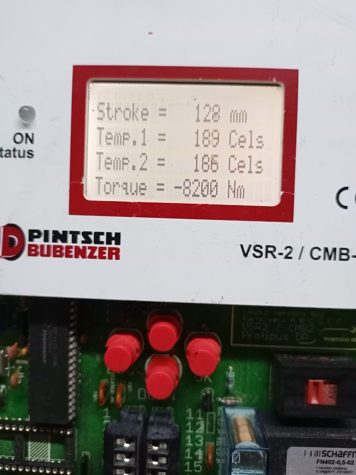 Pintsch Bubenzer VSR2-SB/CMB2 Pintsch Bubenzer VSR2-SB/CMB2 Measurement Monitoring System Ver 022 Panel Board 2