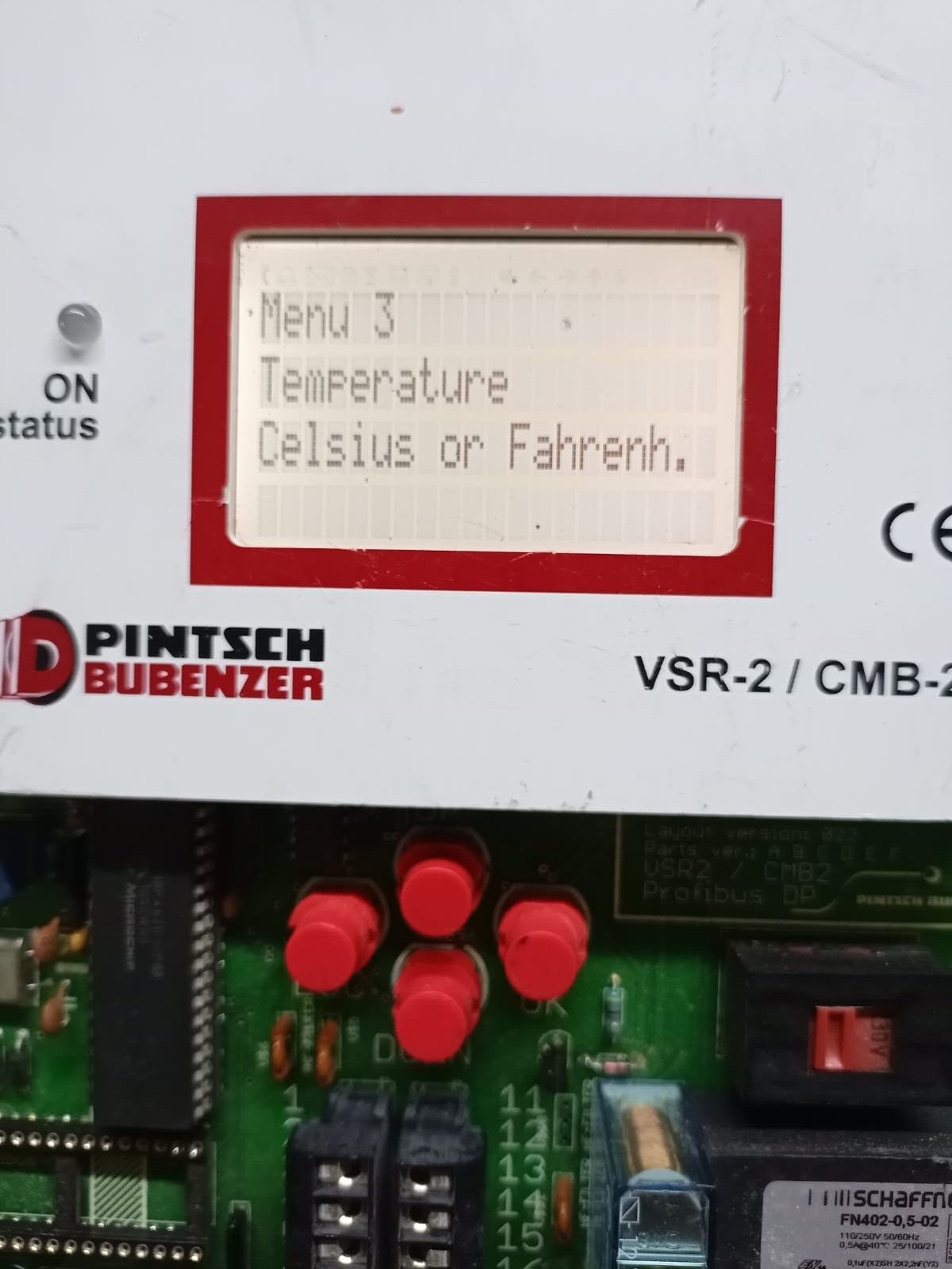Pintsch Bubenzer VSR2-SB/CMB2 Pintsch Bubenzer VSR2-SB/CMB2 Measurement Monitoring System Ver 022 Panel Board 8