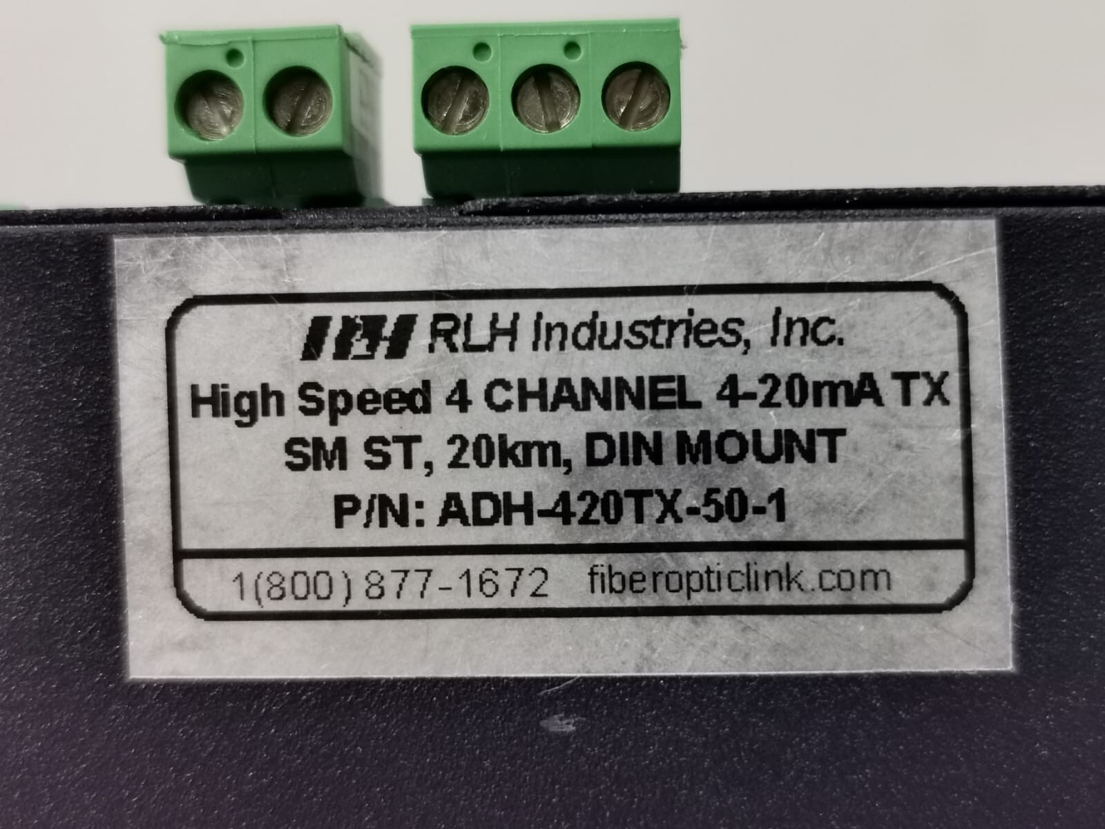 RLH Industries ADH-420TX-50-1 RLH Industries TX High Speed 4 channel 4-20ma ADH-420TX-50-1 Analog Fiber Link 3