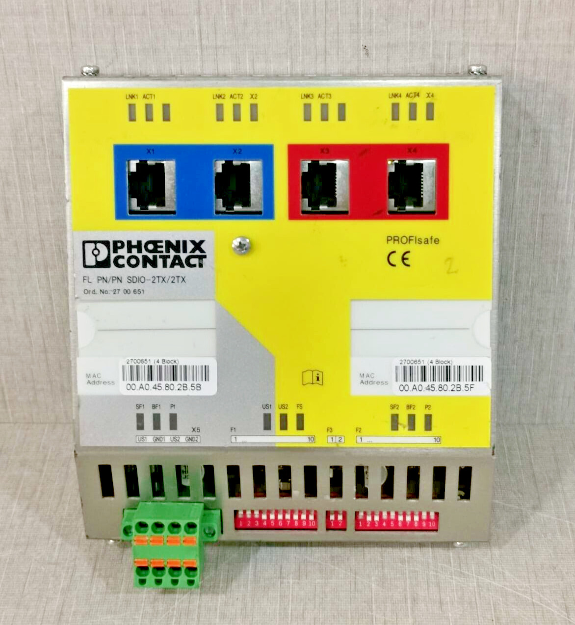 Phoenix Contact FL PN/PN SDIO-2TX/2TX Phoenix Contact ProfiSafe FL PN/PN SDIO-2TX/2TX 2700651 Security Gateway 6