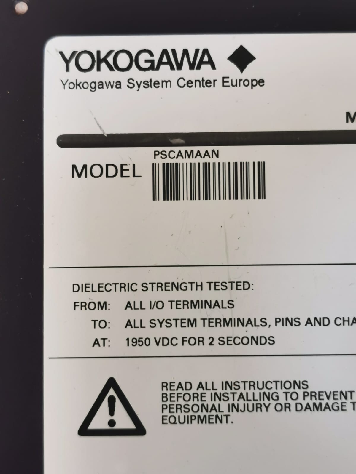 Yokogawa PSCAMAAN Yokogawa PSCAMAAN A5E00239363/04 Critical Analog Module ProSafe-PLC 2