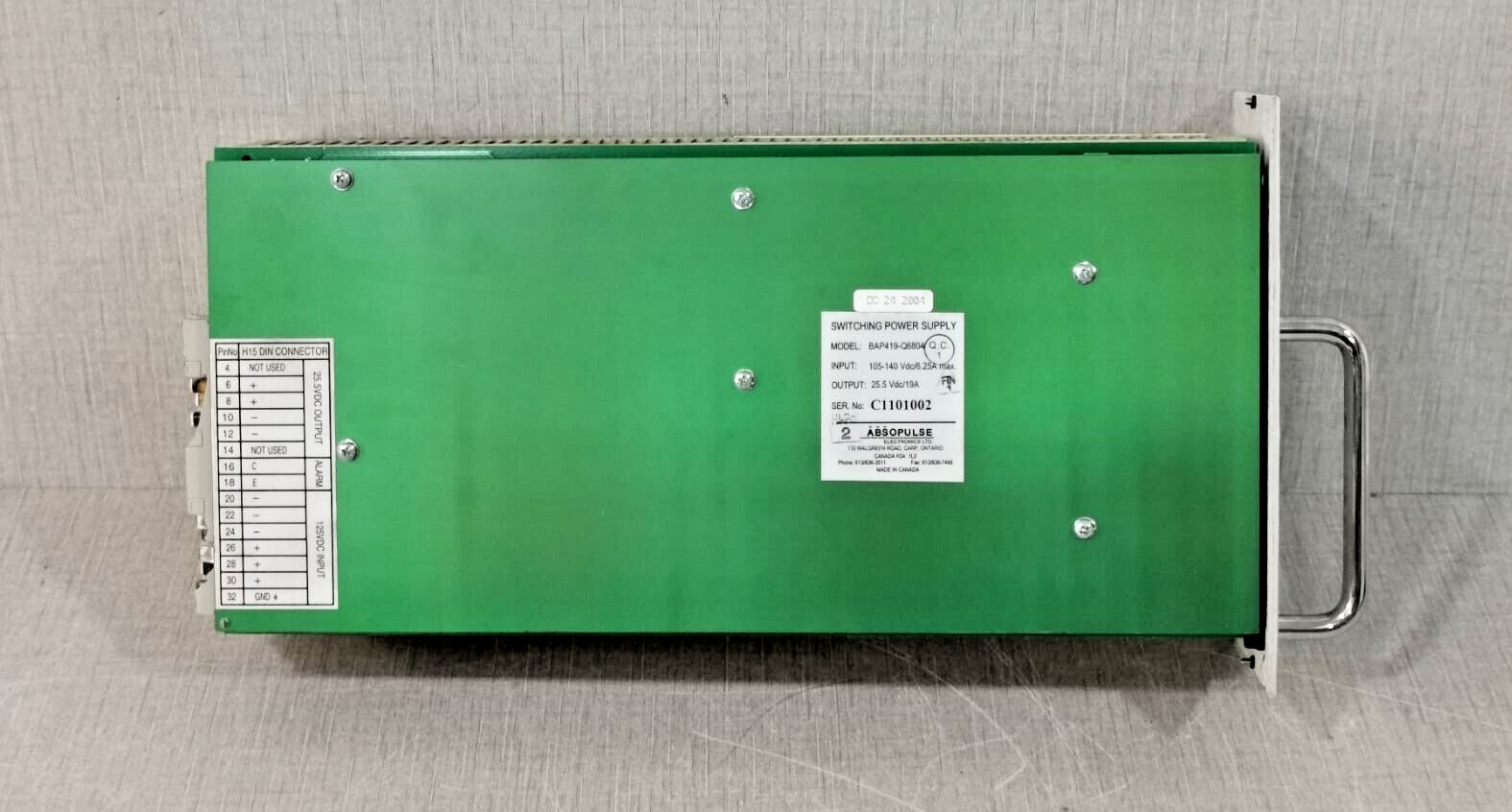 ABSOPULSE Electronics LTD. BAP419-Q6804 ABSOPULSE Electronics BAP419-Q6804 DC/DC Converter Switching Power Supply 10