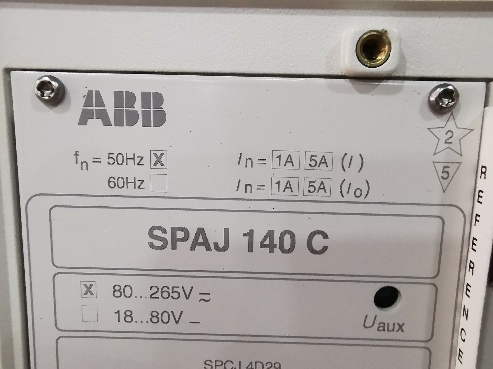 ABB SPCJ 4D29 ABB SPAJ 140 C OVERCURRENT & EARTH-FAULT RELAY SPCJ 4D2 4