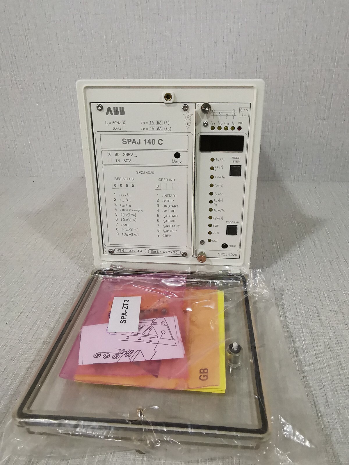 ABB SPAJ 140 C OVERCURRENT & EARTH-FAULT RELAY SPCJ 4D2