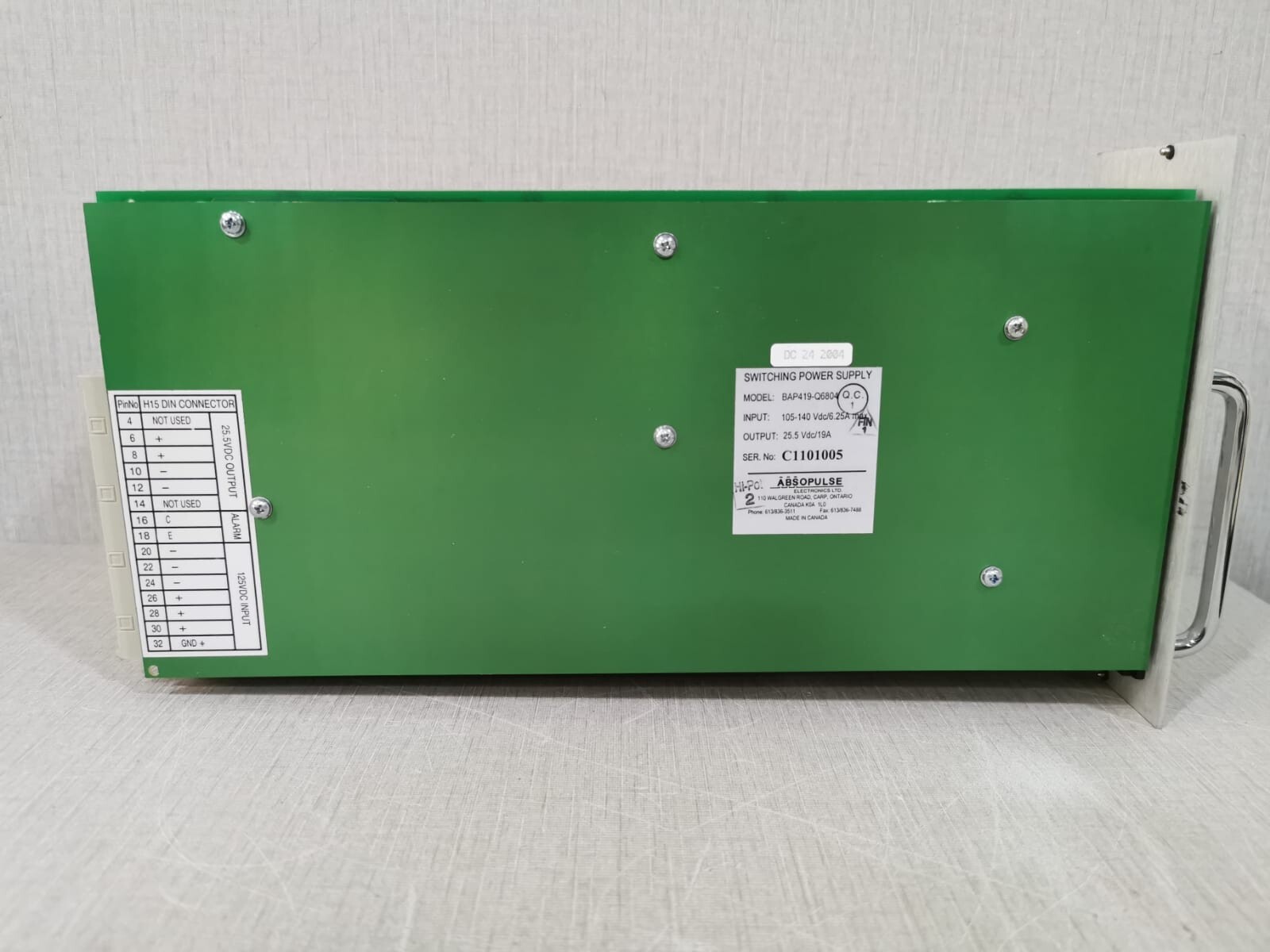 ABSOPULSE ELECTRONICS BAP419-Q6804 ABSOPULSE Electronics BAP419-Q6804 DC/DC Converter Switching Power Supply 4