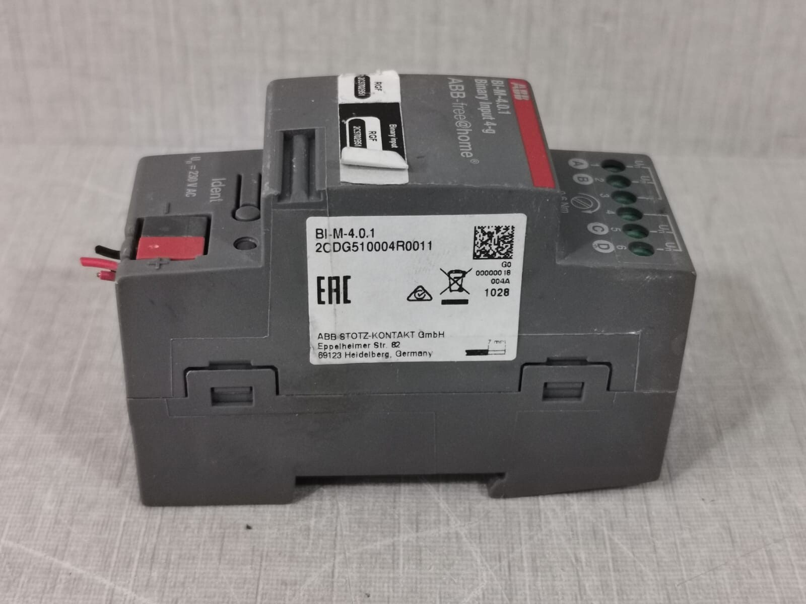 ABB BI-M-4.0.1 ABB BI-M-4.0.1 Bnary Input 4-g 2CDG510004R0011 3