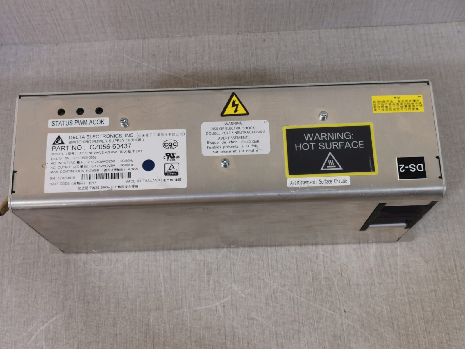 Delta Electronics CZ056-60437 Delta Electronics CZ056-60437 Switching Power Supply 4
