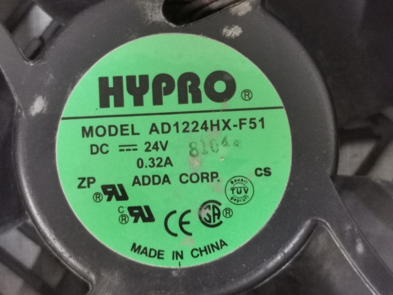 ADDA Corp. Hypro AD1224HX-F51 ADDA Corp. Hypro AD1224HX-F51 24V 0.32A Brushless Server Fan 2