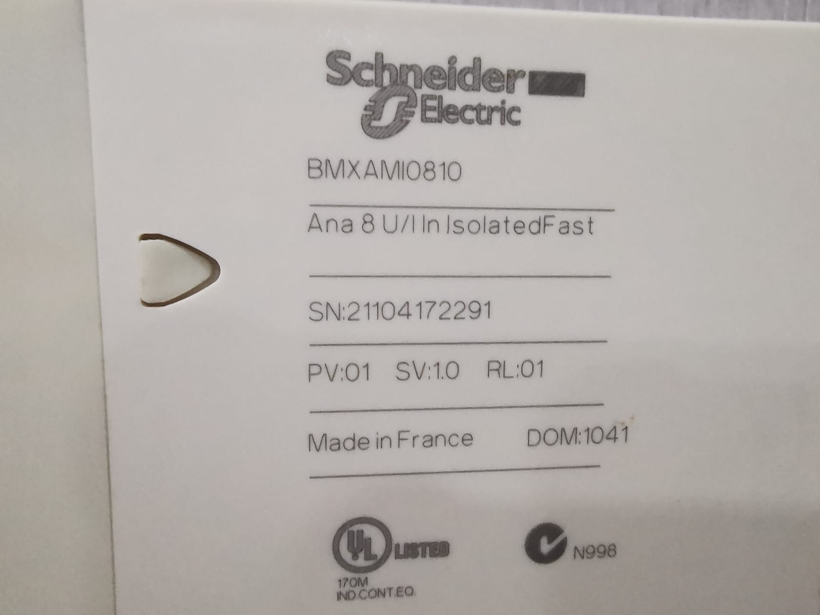 Schneider Electric BMXAMI0810 Schneider Electric BMXAMI0810 MODICON 2