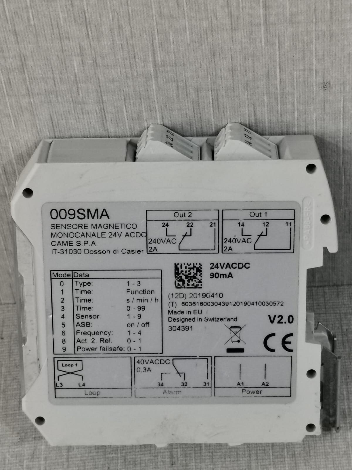 CAME 009SMA CAME S.P.A 009SMA SMA Series -Loop Detectors 2